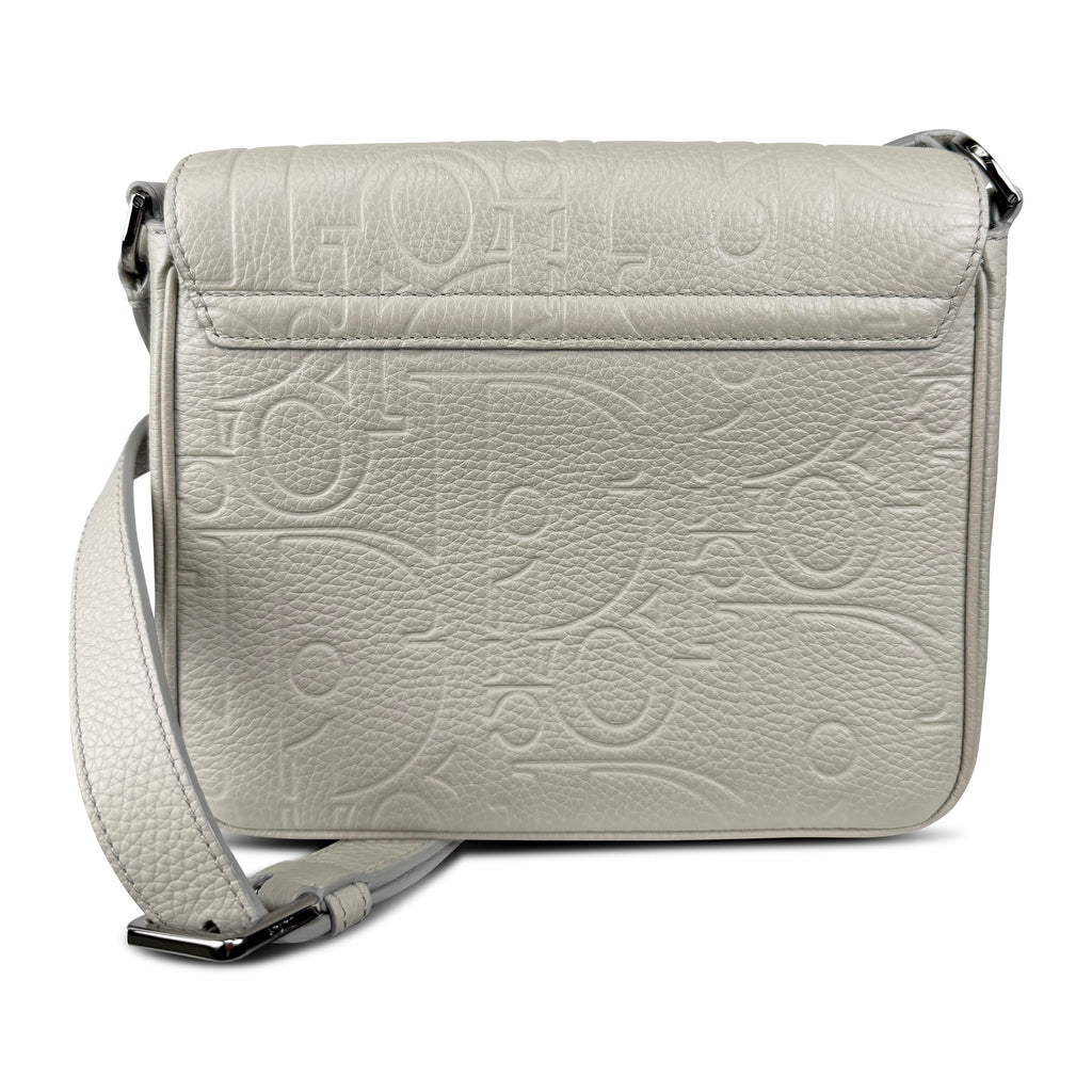 DIOR OBLIQUE LIGHT GREY CALFSKIN MESSENGER BAG - Affluent ArchivesUsed HIGH END DESIGNER CLOTHING