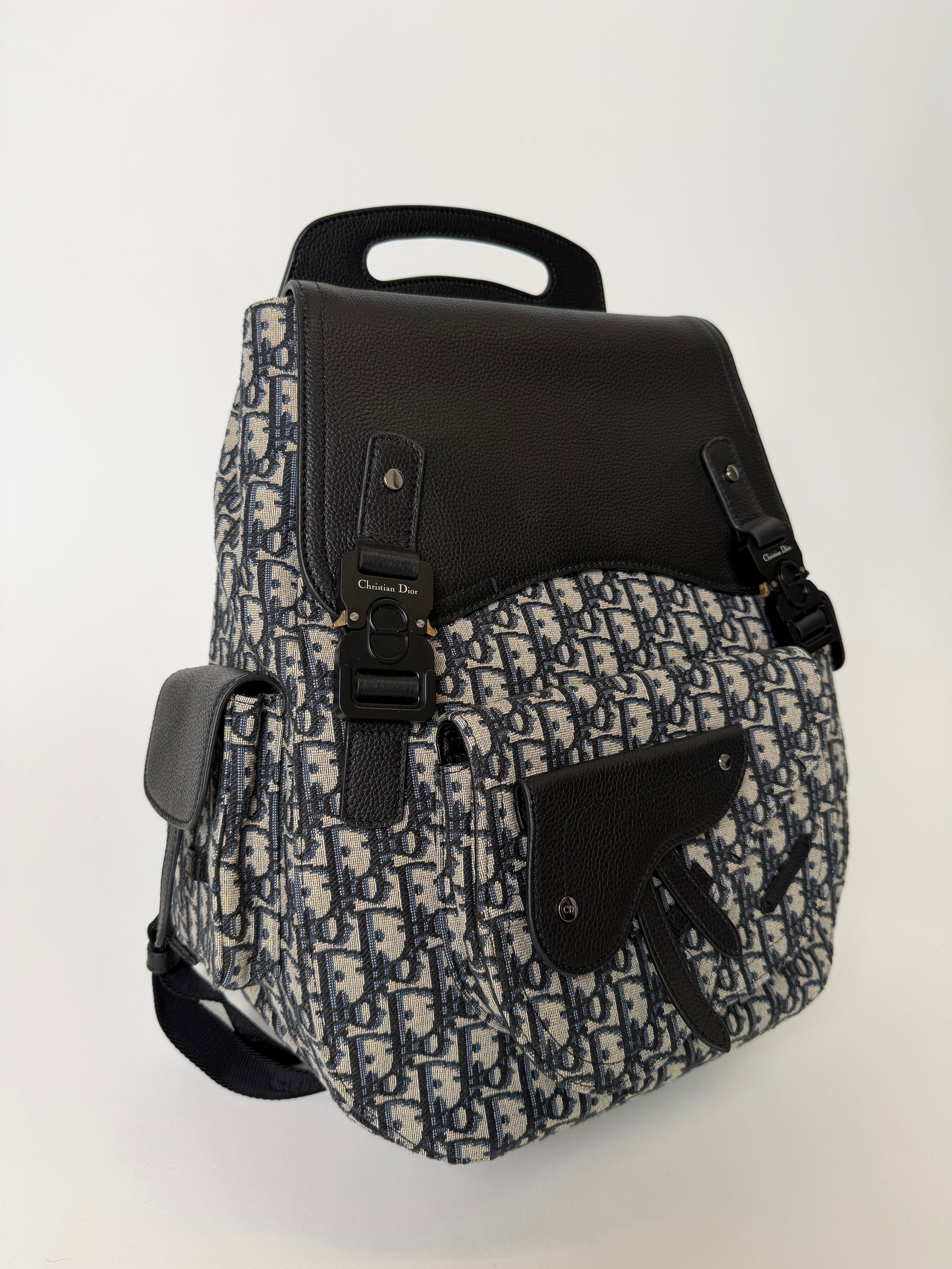 DIOR OBLIQUE OBLIQUE SADDLE RUCKSACK - Affluent ArchivesUsed HIGH END DESIGNER CLOTHING