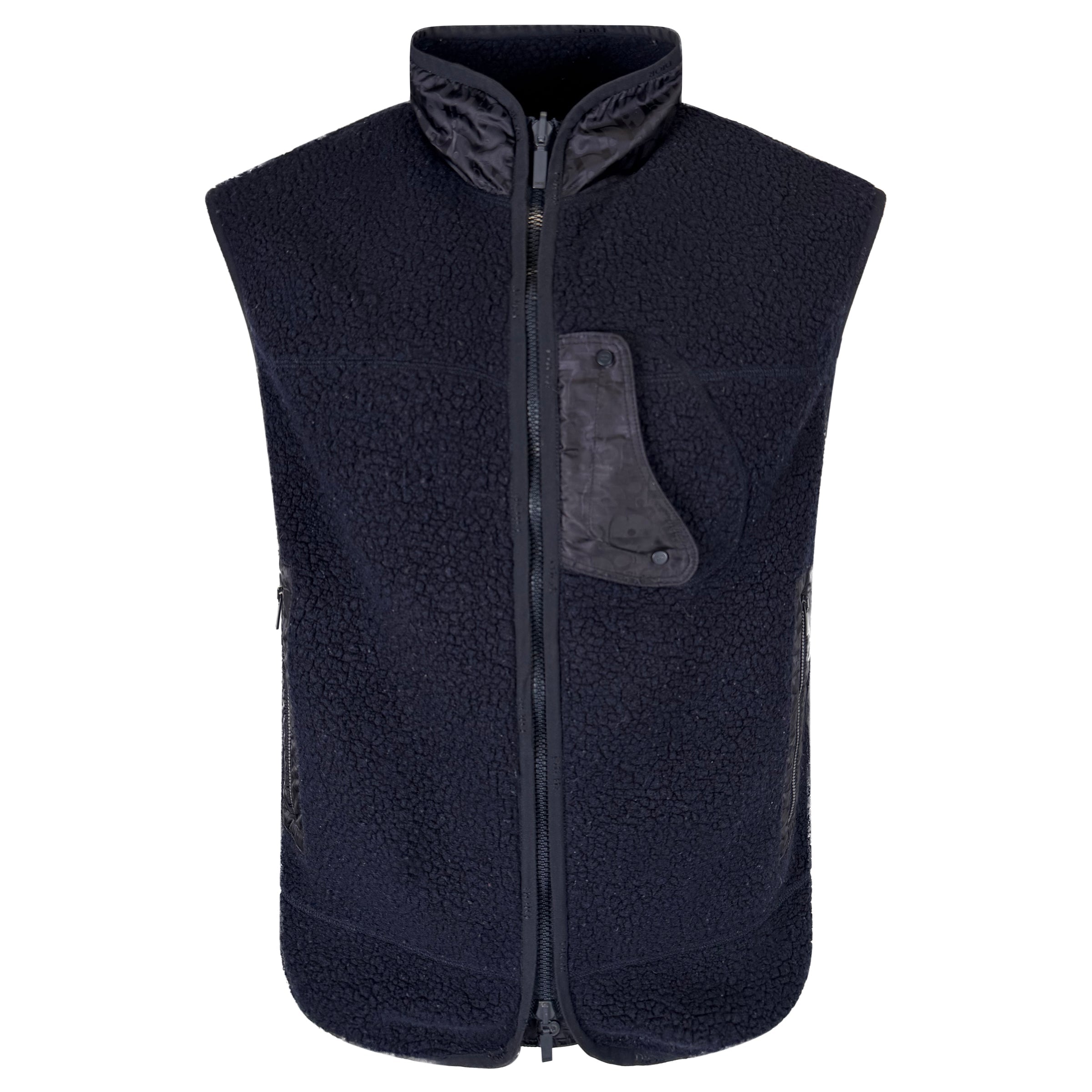 DIOR OBLIQUE REVERSIBLE GILET NAVY - MEDIUM (Fits L) - Affluent ArchivesUsed HIGH END DESIGNER CLOTHING