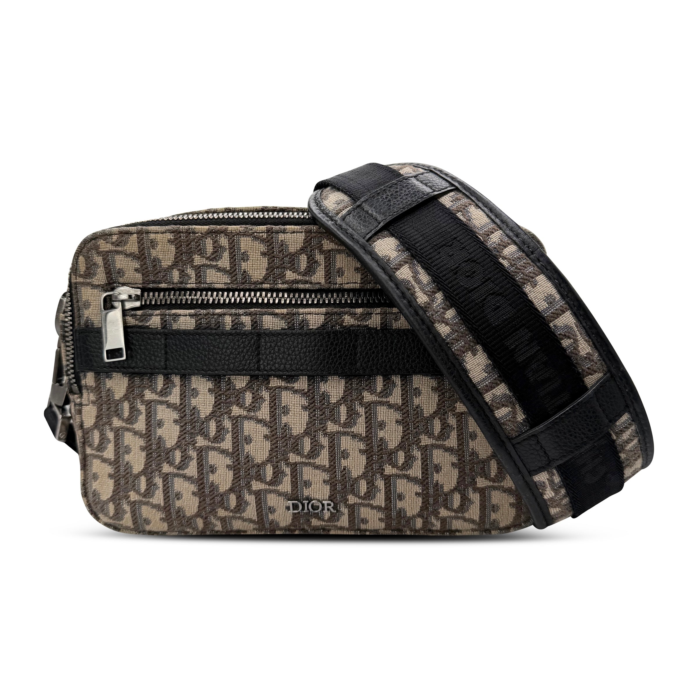 DIOR OBLIQUE SAFAR BEIGE / BROWNI MESSENGER BAG - Affluent ArchivesUsed HIGH END DESIGNER CLOTHING