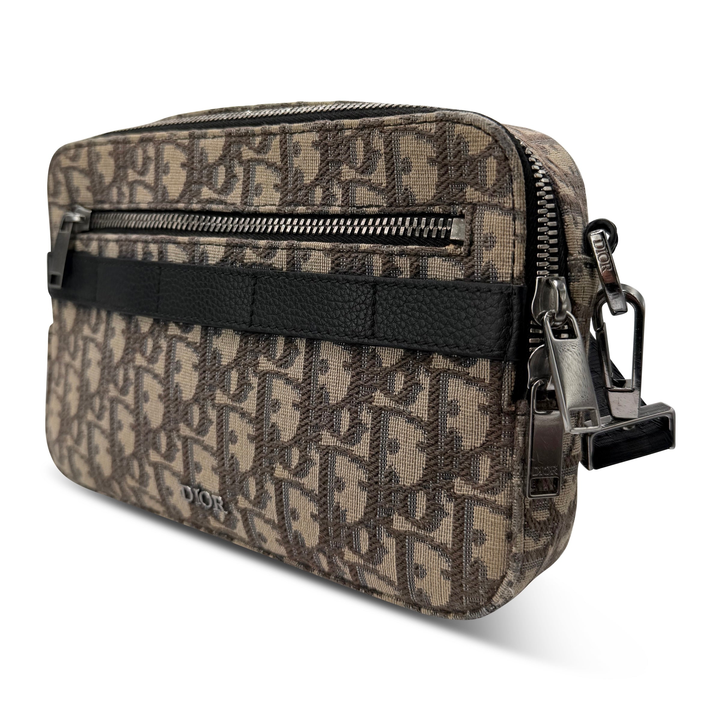 DIOR OBLIQUE SAFAR BEIGE / BROWNI MESSENGER BAG - Affluent ArchivesUsed HIGH END DESIGNER CLOTHING