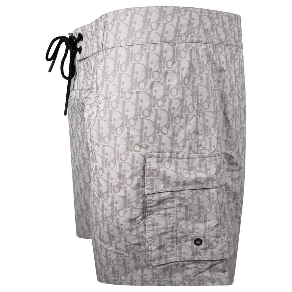 DIOR OBLIQUE SWIM SHORTS GREY - XXL (36W) - Affluent ArchivesUsed HIGH END DESIGNER CLOTHING
