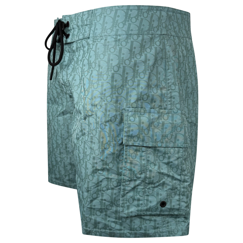 DIOR OBLIQUE SWIM SHORTS TURQUOISE - XXL - Affluent ArchivesUsed HIGH END DESIGNER CLOTHING