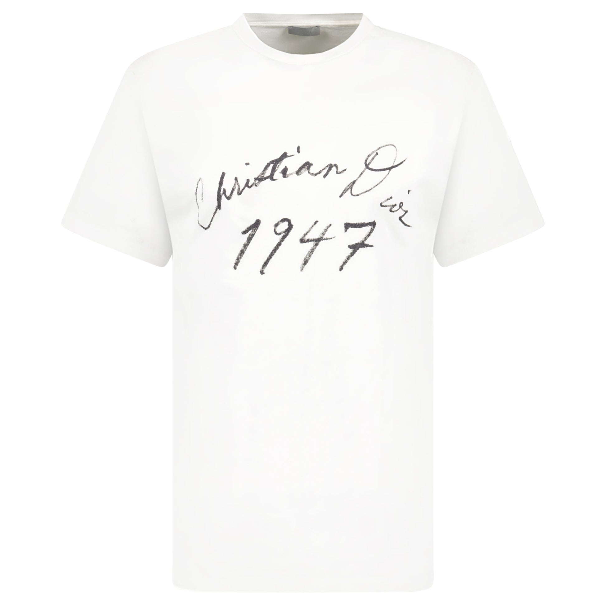 DIOR OBLIQUE T SHIRT WHITE - MEDIUM (Fits M/L) - Affluent ArchivesUsed HIGH END DESIGNER CLOTHING
