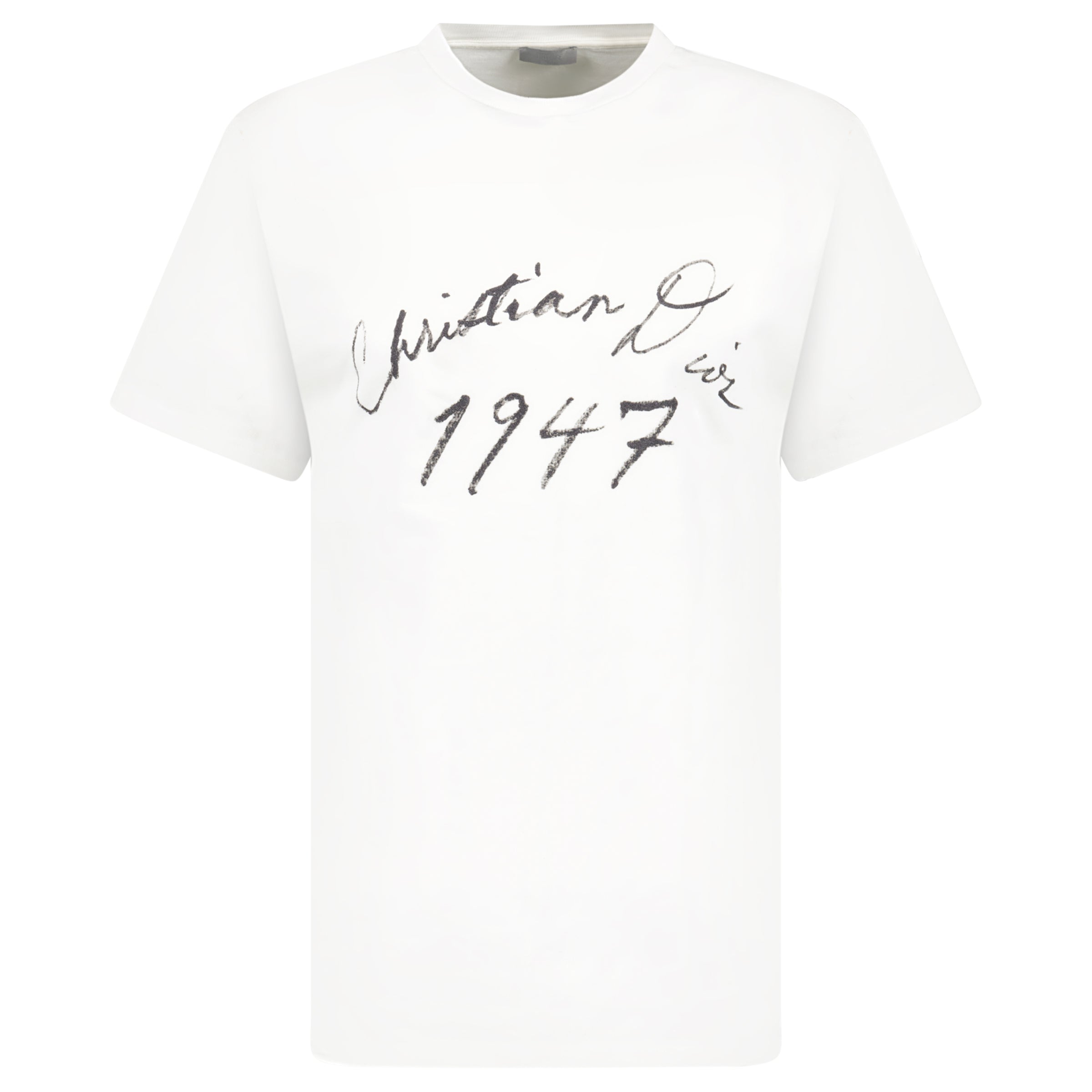 DIOR OBLIQUE T SHIRT WHITE - MEDIUM (Fits M/L) - Affluent ArchivesUsed HIGH END DESIGNER CLOTHING