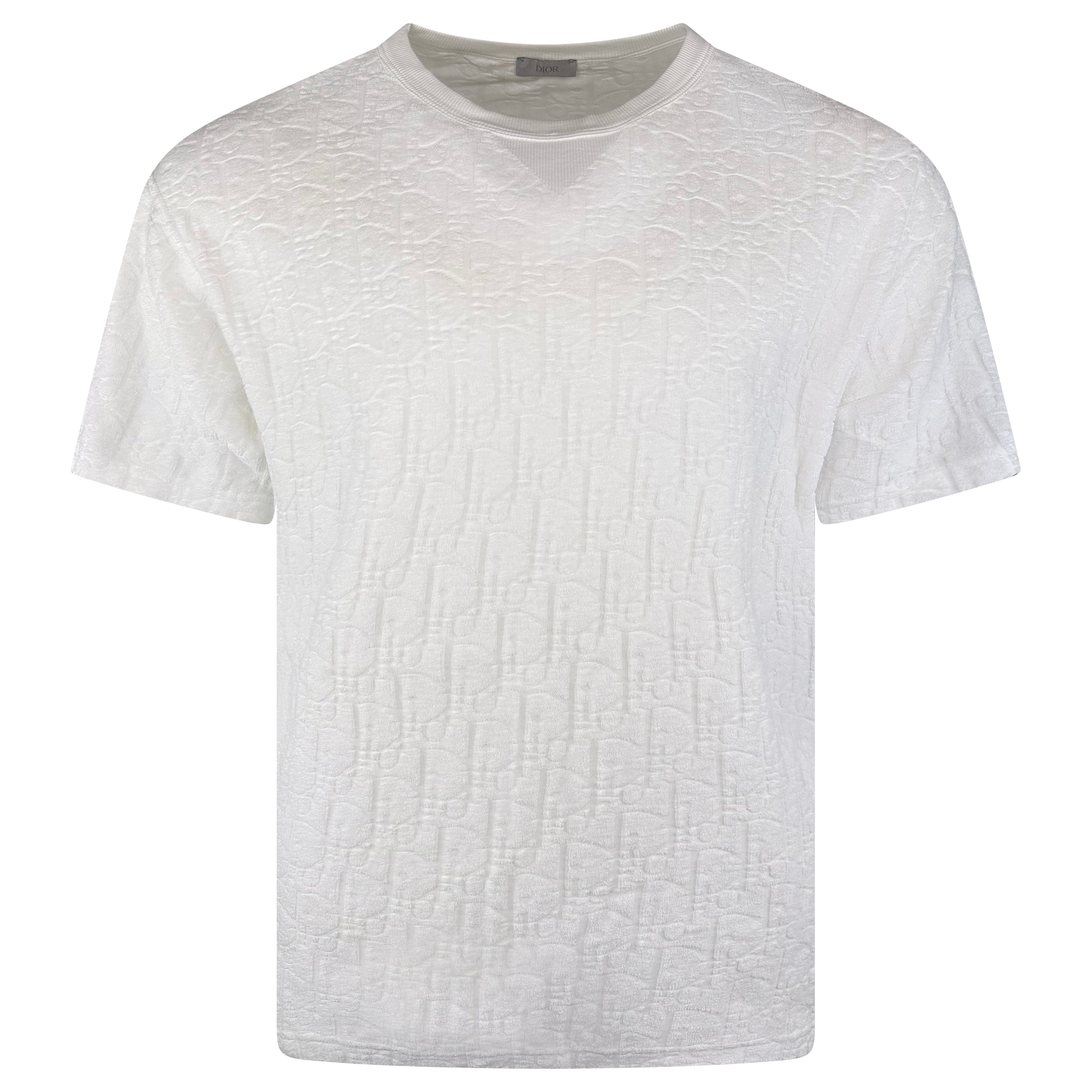 DIOR OBLIQUE T SHIRT WHITE - XL (Fits L) - Affluent ArchivesUsed HIGH END DESIGNER CLOTHING