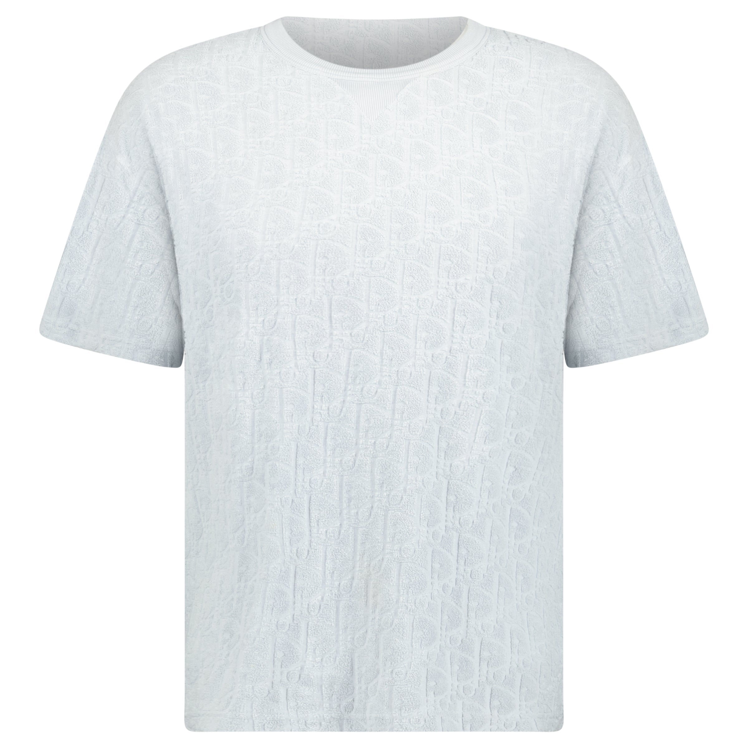 DIOR OBLIQUE TOWELLING T SHIRT GREY - LARGE (Fits M) - Affluent ArchivesUsed HIGH END DESIGNER CLOTHING