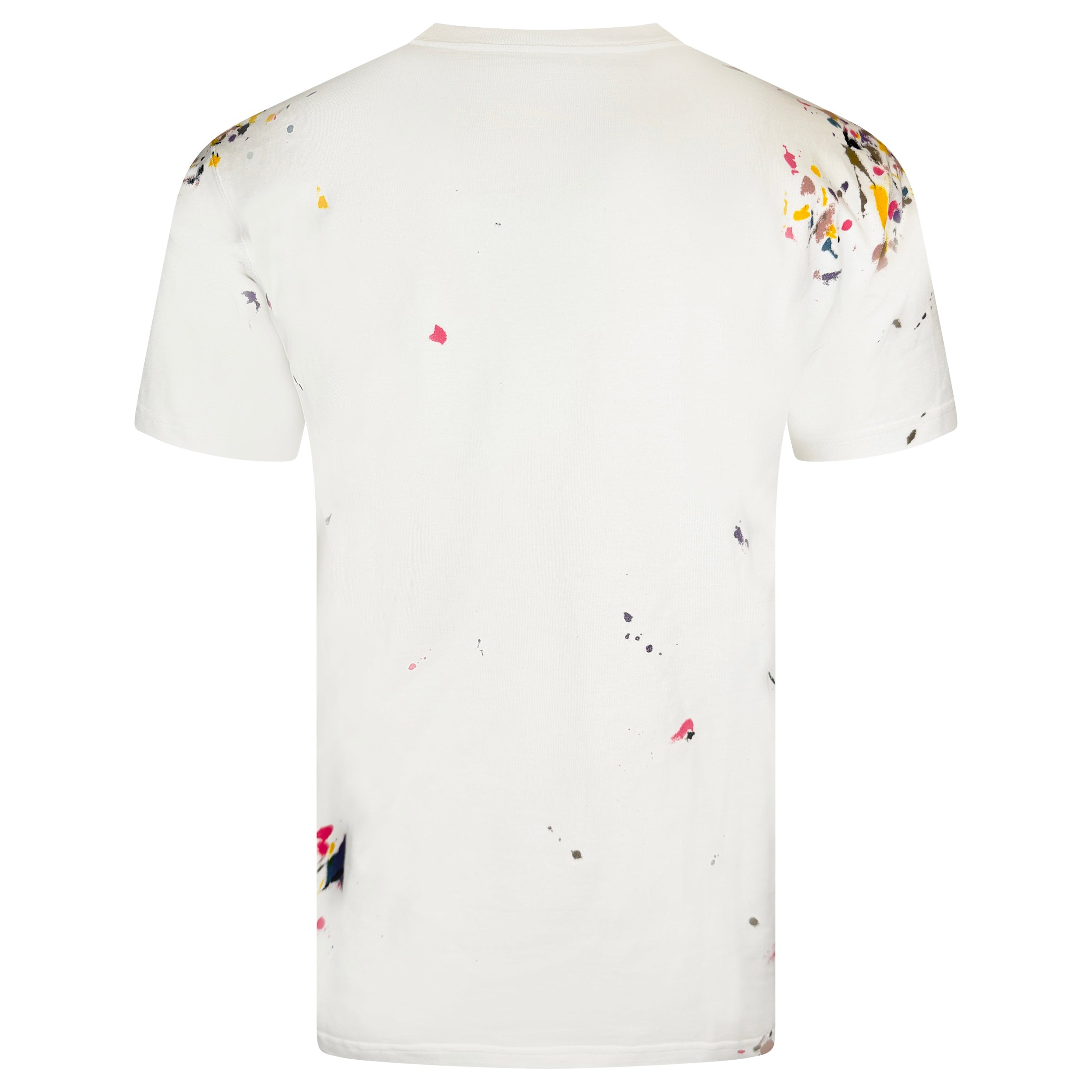 DIOR WHITE PAINT SPLASH T SHIRT - LARGE `(Fits XL) - Affluent ArchivesUsed HIGH END DESIGNER CLOTHING