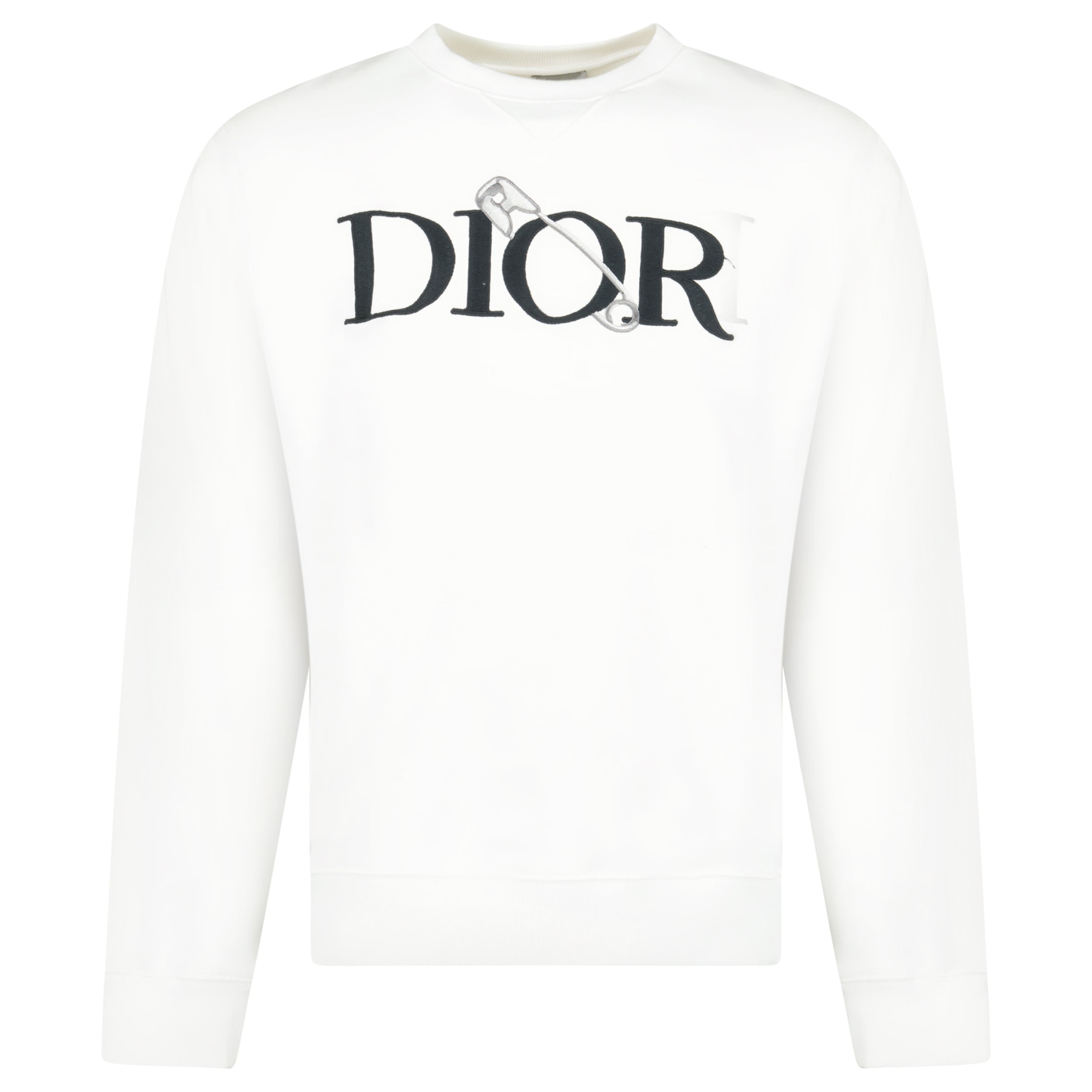 DIOR WHITE SWEATSHIRT - MEDIUM - Affluent ArchivesUsed HIGH END DESIGNER CLOTHING