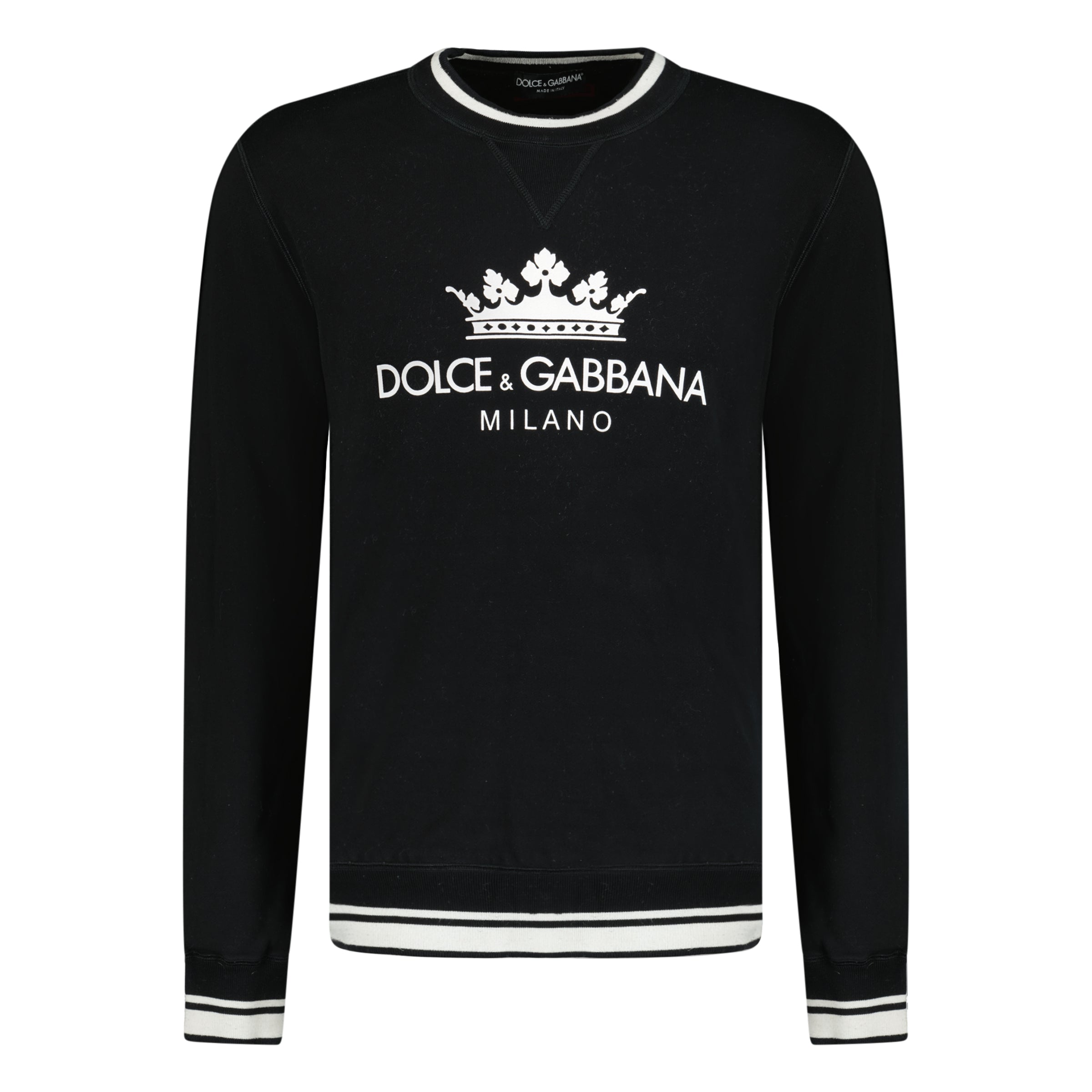 DOLCE AND GABBANA BLACK SWEATSHIRT - MEDIUM (48) - affluentarchivesUsed HIGH END DESIGNER CLOTHING