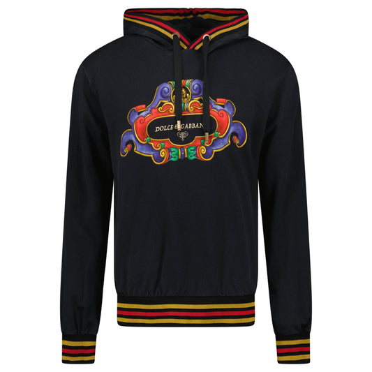 DOLCE AND GABBANA NAVY LOGO HOODIE - XL (52) - Affluent ArchivesUsed HIGH END DESIGNER CLOTHING