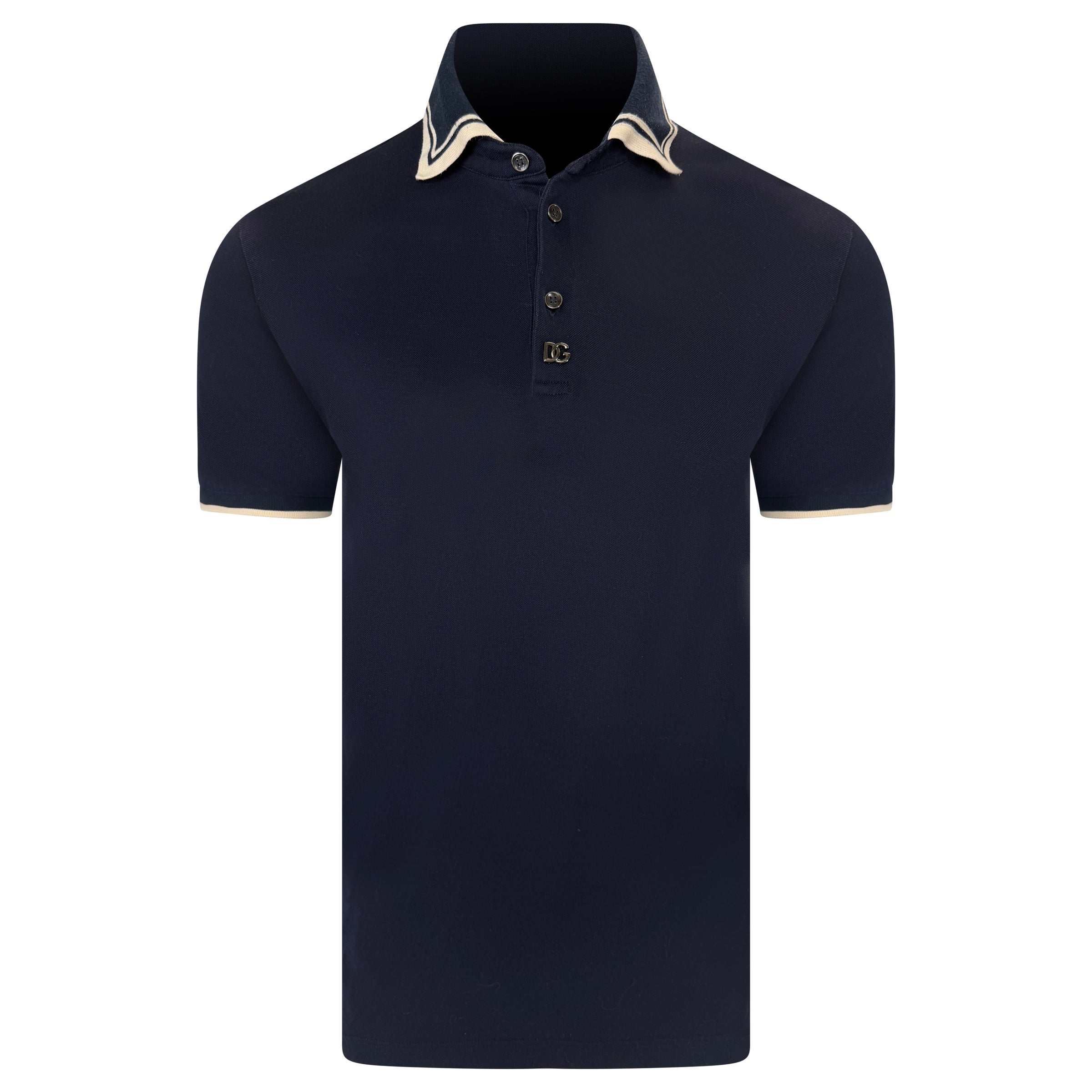 DOLCE AND GABBANA NAVY POLO - MEDIUM - Affluent ArchivesUsed HIGH END DESIGNER CLOTHING