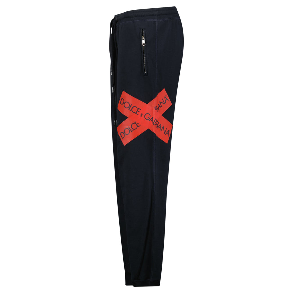 DOLCE AND GABBANA NAVY TRACK PANTS - XL - Affluent ArchivesUsed HIGH END DESIGNER CLOTHING