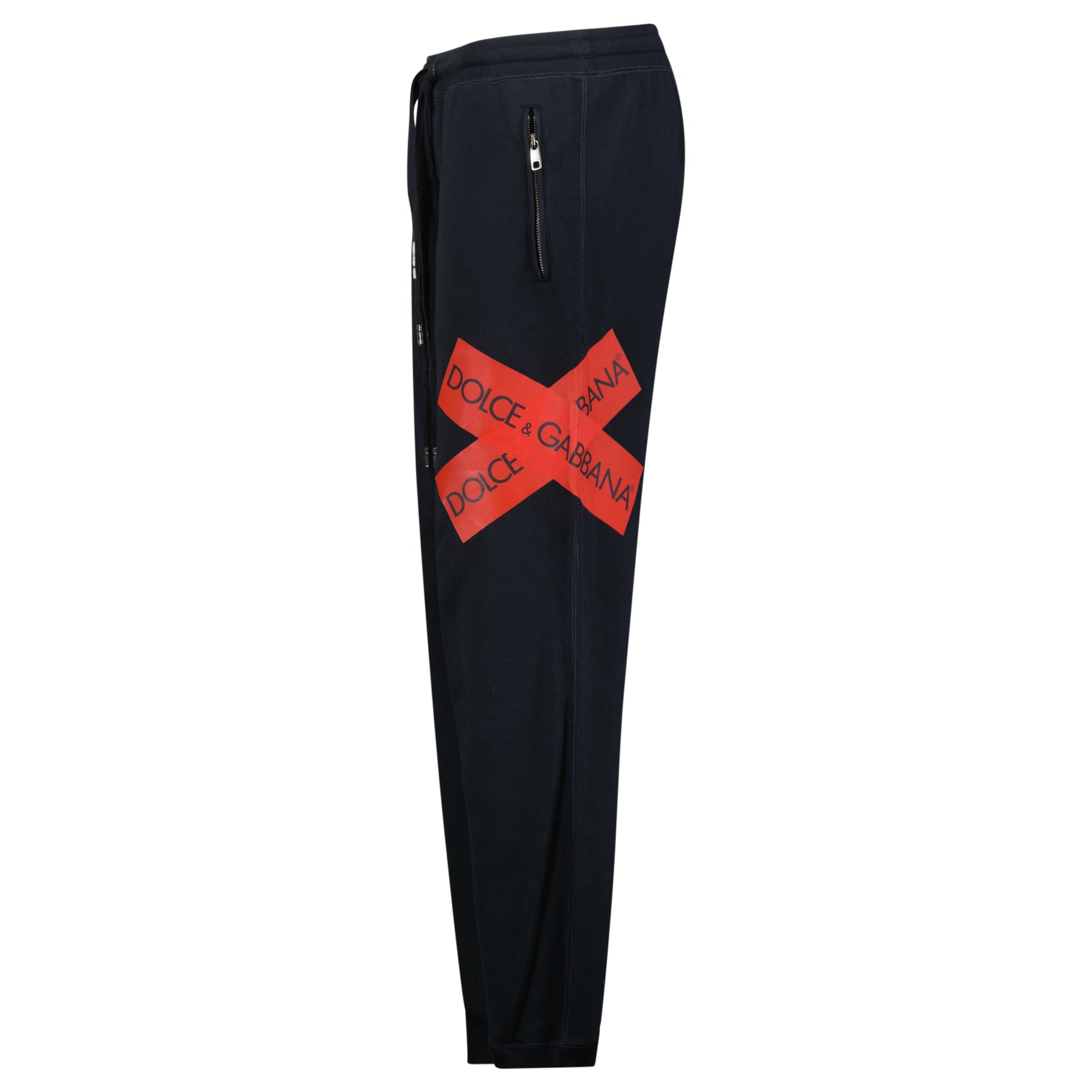 DOLCE AND GABBANA NAVY TRACK PANTS - XL - Affluent ArchivesUsed HIGH END DESIGNER CLOTHING