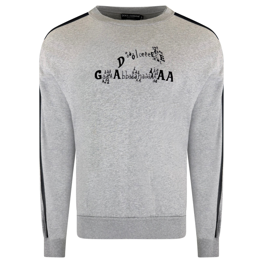 DOLCE AND GABBANA SWEATSHIRT GREY - LARGE - Affluent ArchivesUsed HIGH END DESIGNER CLOTHING