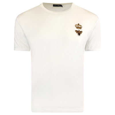 Dolce and Gabbana White Logo T-Shirt - XL (Fits L) | Pre-Owned