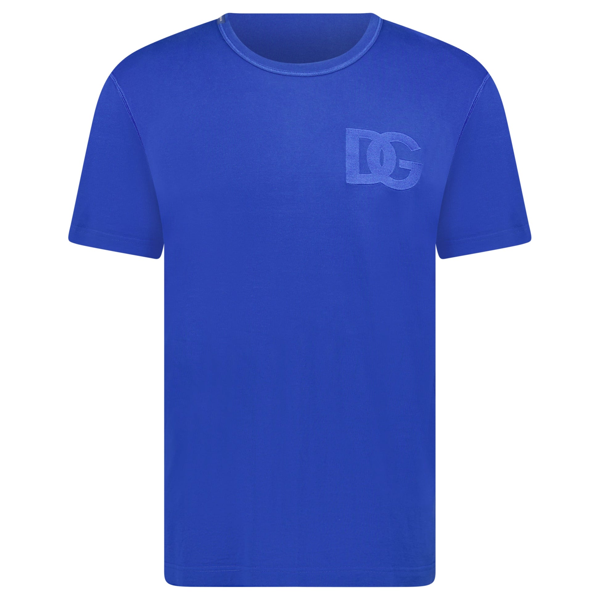 DOLCE GABBANA DG T SHIRT BLUE - 50 (L) - Affluent ArchivesUsed HIGH END DESIGNER CLOTHING