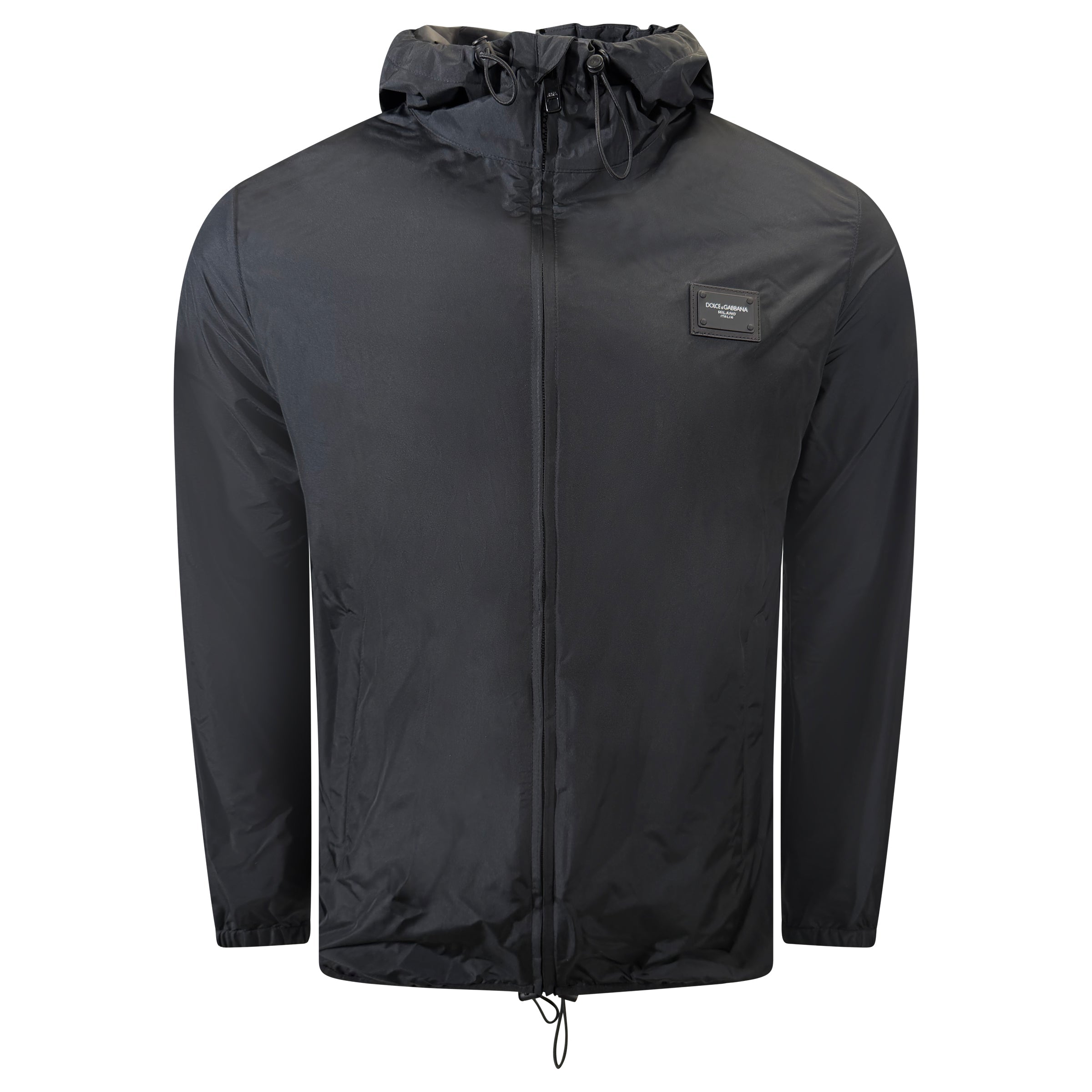 DOLCE GABBANA WINDBREAKER BLACK - SMALL (46) - Affluent ArchivesUsed HIGH END DESIGNER CLOTHING