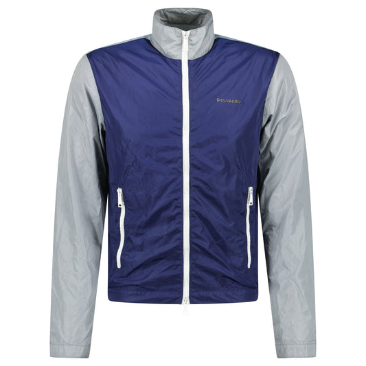 DSQUARED BLUE / GREY NYLON JACKET - MEDIUM (Fits Size S) - Affluent ArchivesUsed HIGH END DESIGNER CLOTHING