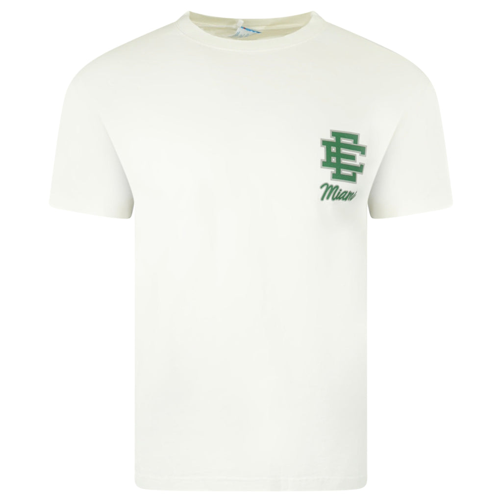 ERIC EMANUEL BEIGE MIAMI T SHIRT - SMALL | NEW - Affluent ArchivesUsed HIGH END DESIGNER CLOTHING