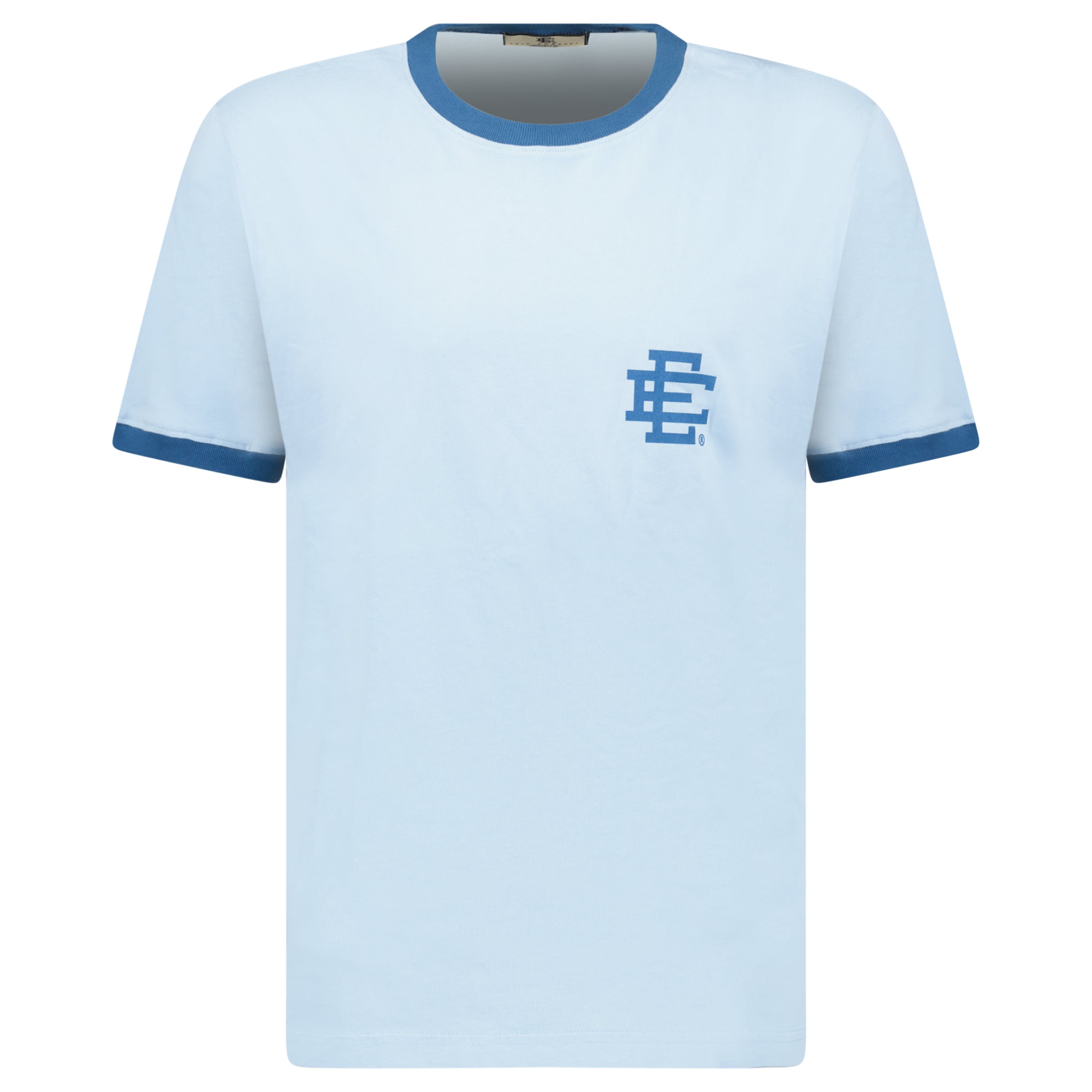ERIC EMANUEL LIGHT BLUE LOGO T SHIRT - LARGE (NEW) - Affluent ArchivesUsed HIGH END DESIGNER CLOTHING