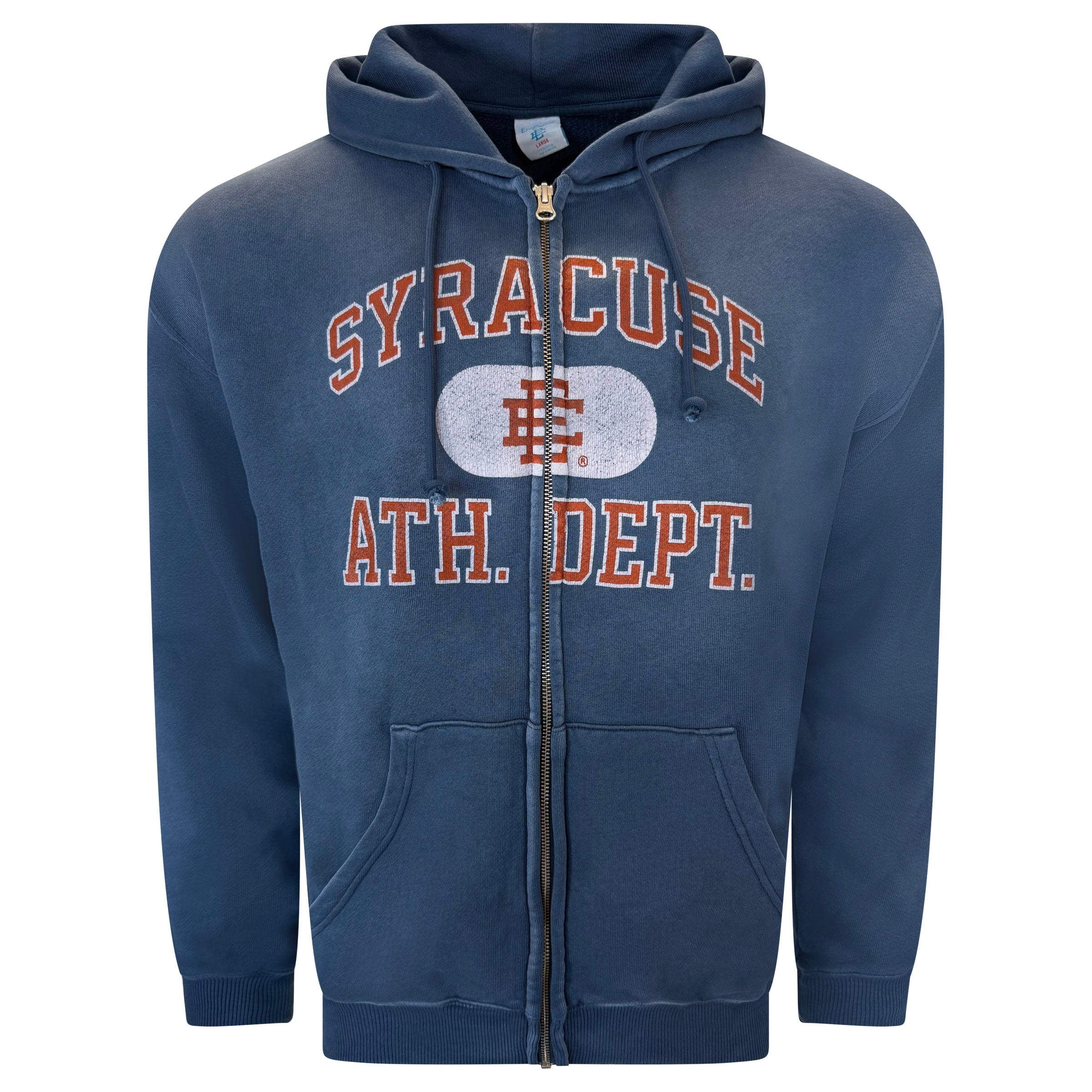 ERIC EMANUEL SYRACUSE BLUE HOODIE - LARGE | PRE OWNED - Affluent ArchivesUsed HIGH END DESIGNER CLOTHING