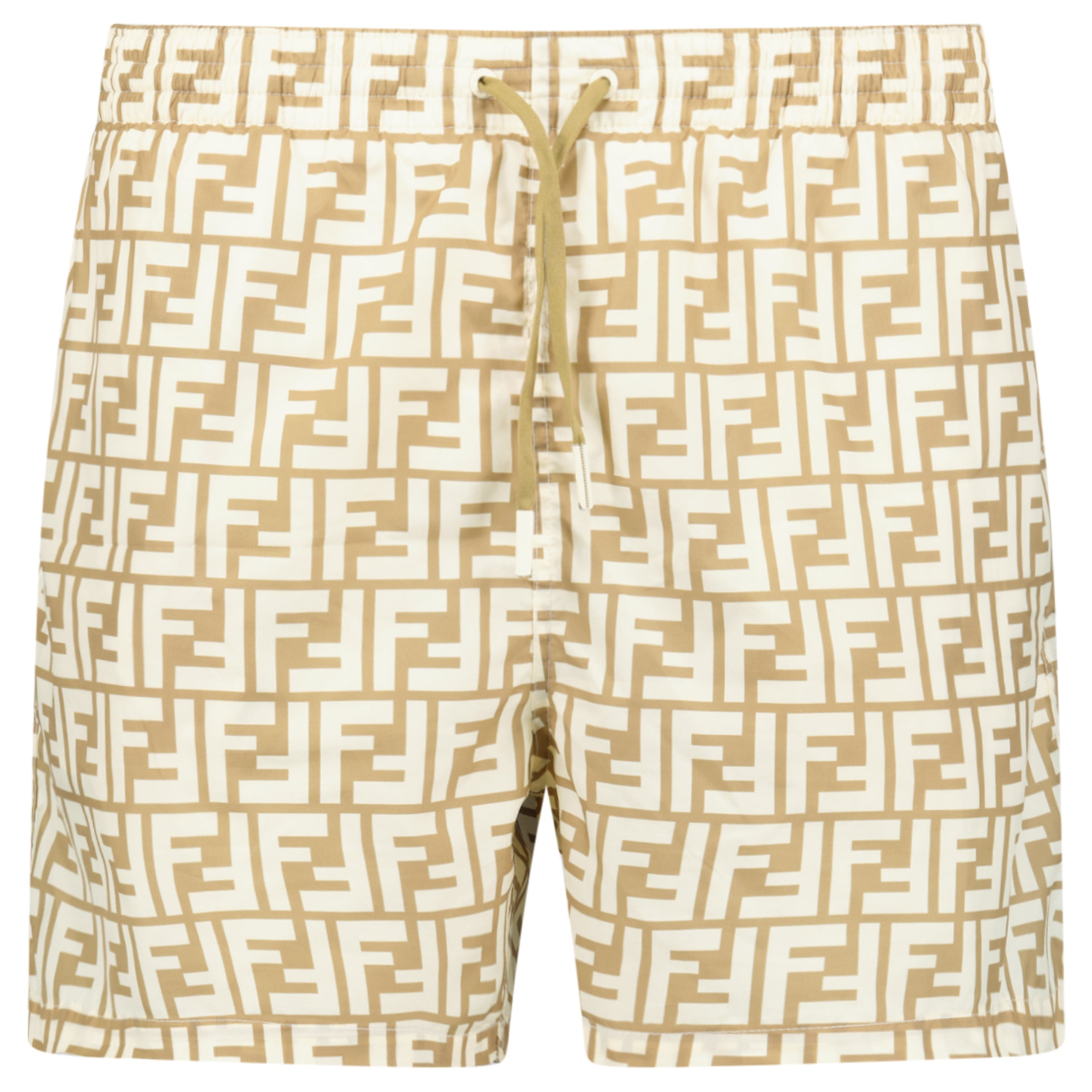 FENDI BEIGE FF SWIM SHORTS - LARGE (Fit Medium) | PRE OWNED - Affluent ArchivesUsed HIGH END DESIGNER CLOTHING