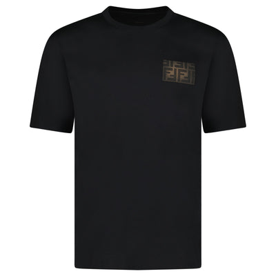 Fendi Black Logo T-Shirt - Large | Pre-Owned