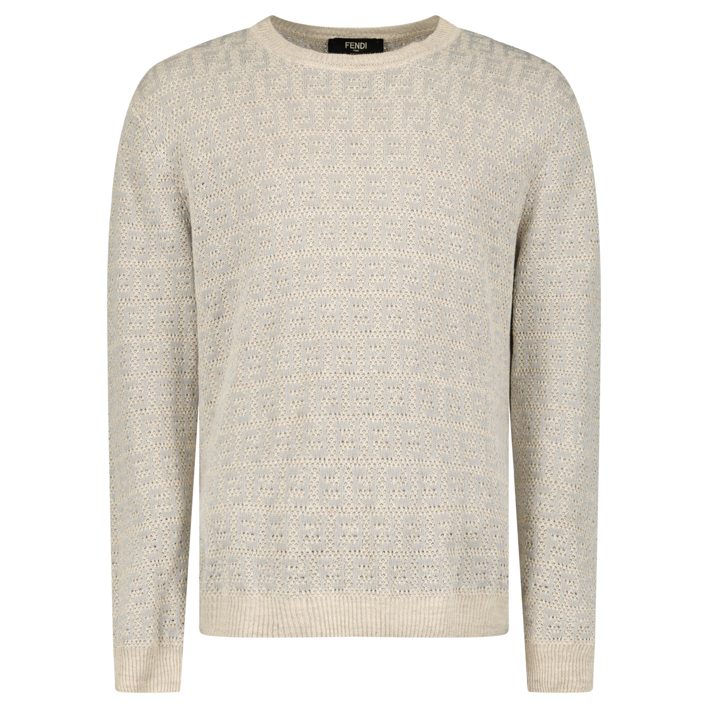 FENDI CREAM FF KNITTED SWEATSHIRT - XL | PRE OWNED - Affluent ArchivesUsed HIGH END DESIGNER CLOTHING
