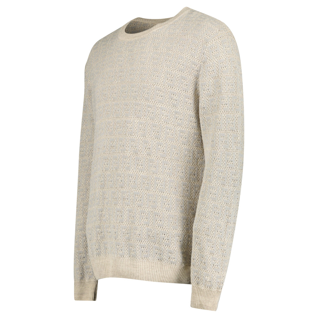 FENDI CREAM FF KNITTED SWEATSHIRT - XL | PRE OWNED - Affluent ArchivesUsed HIGH END DESIGNER CLOTHING