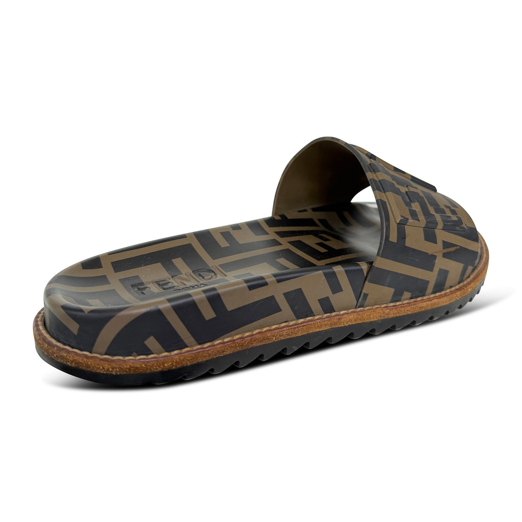 FENDI FF RUBBER SLIDES - UK 6 (40) - Affluent ArchivesUsed HIGH END DESIGNER CLOTHING