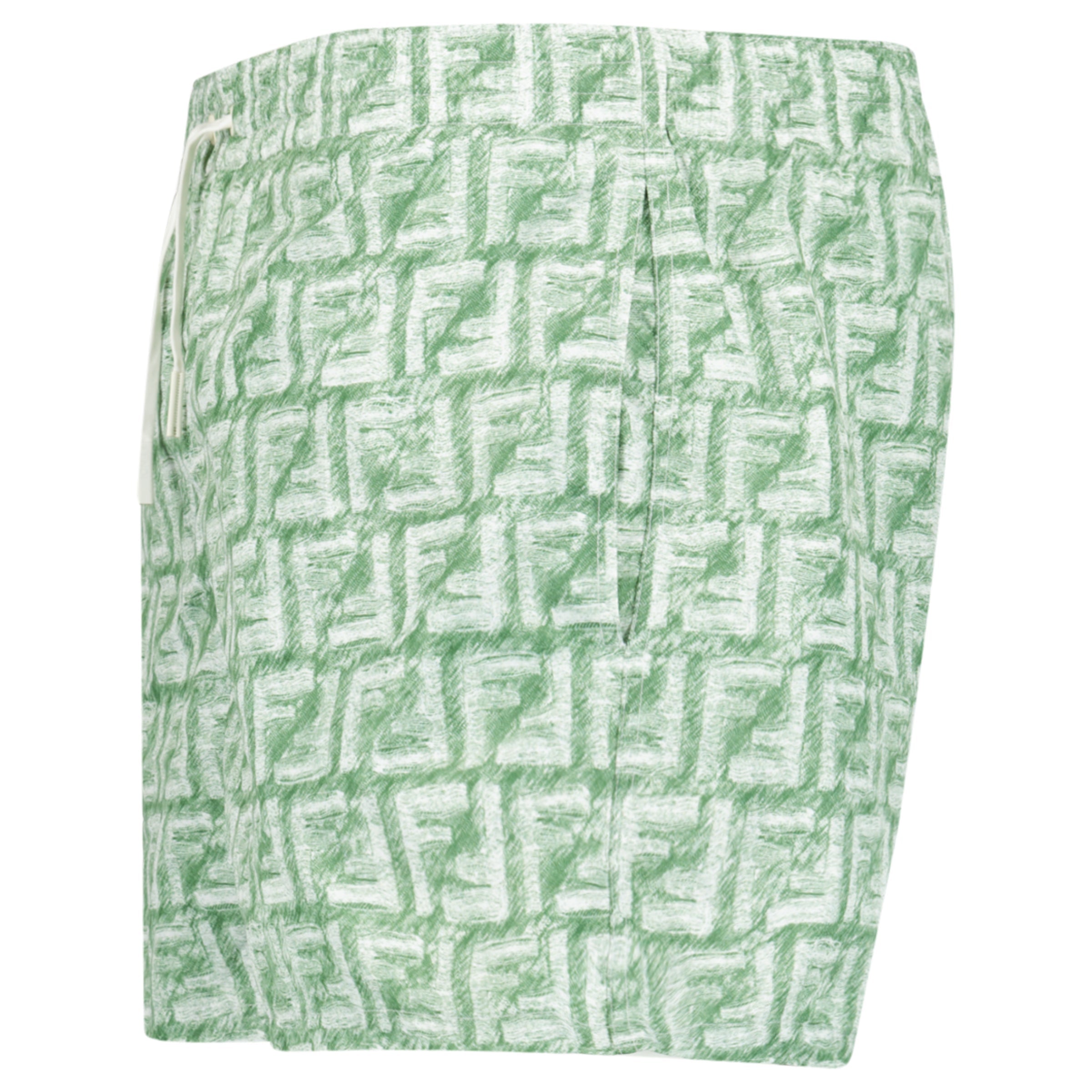 FENDI GREEN FF SWIM SHORTS - MEDIUM (Fit Small) - Affluent ArchivesUsed HIGH END DESIGNER CLOTHING