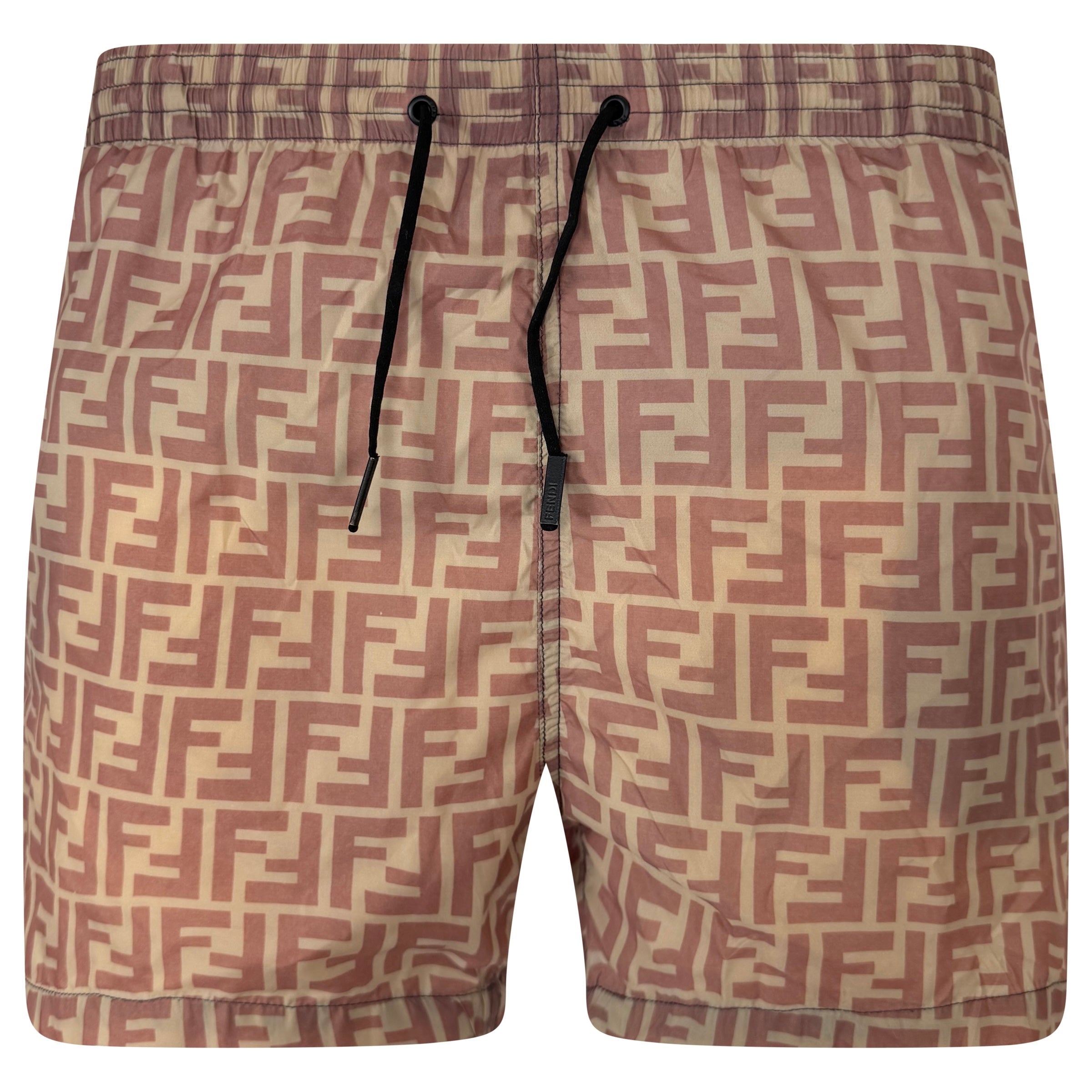 FENDI SALMON FF SWIM SHORTS - XXL (Fits XL) - Affluent ArchivesUsed HIGH END DESIGNER CLOTHING