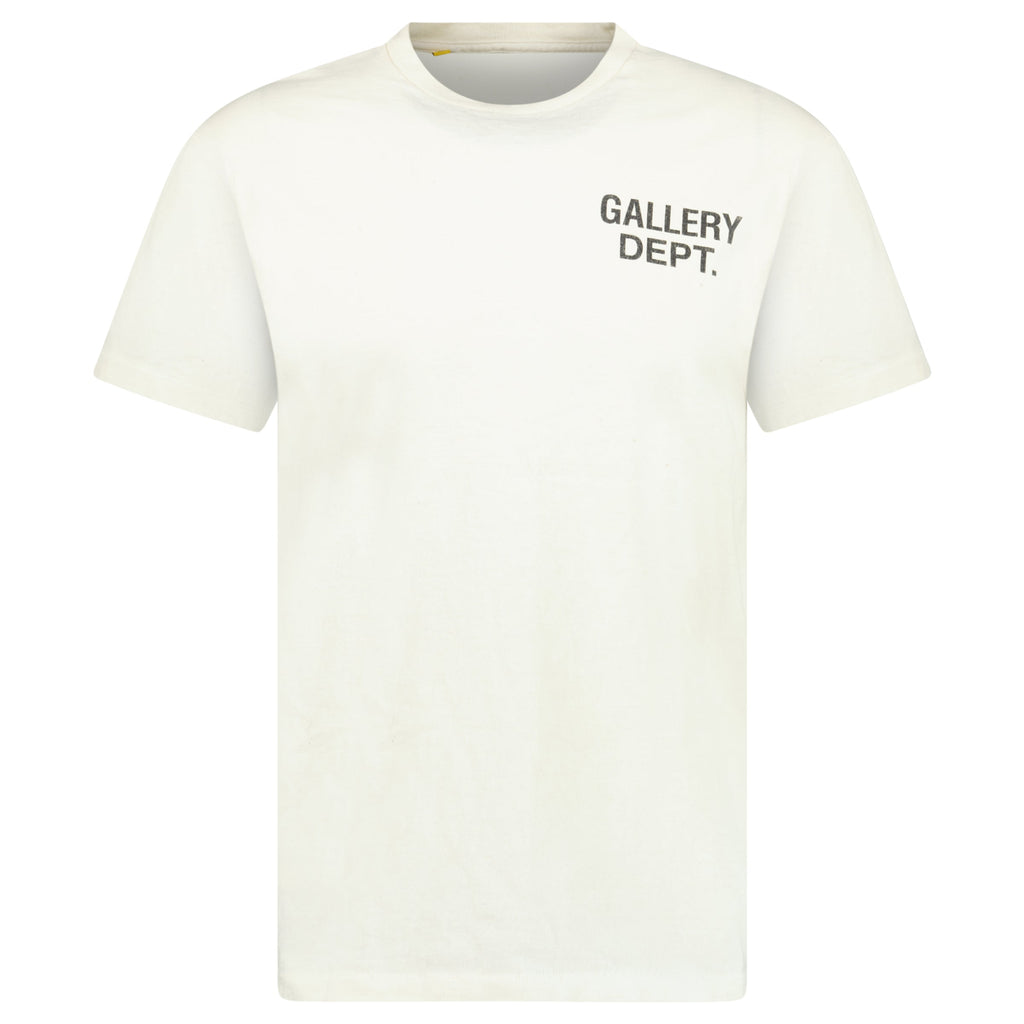 GALLERY DEPT BEIGE T SHIRT - LARGE (Fits S/M) - Affluent ArchivesUsed HIGH END DESIGNER CLOTHING