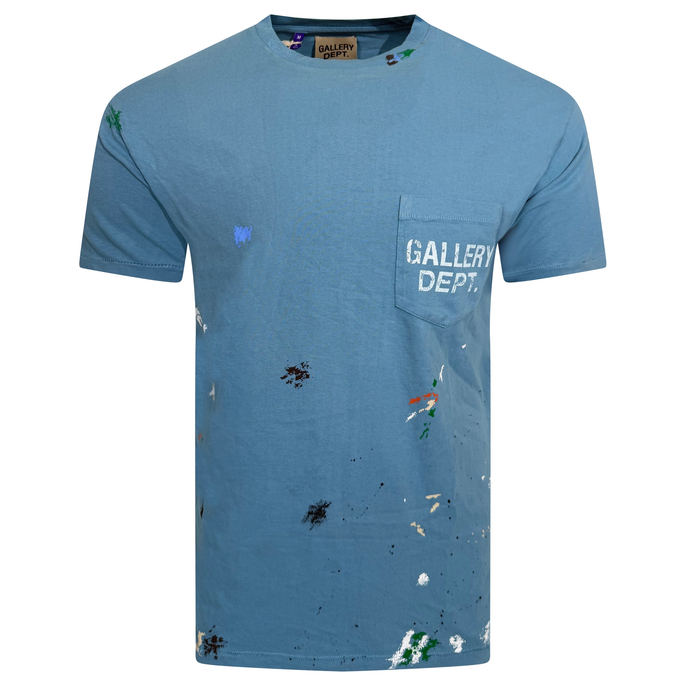 GALLERY DEPT LIGHT BLUE LOGO T SHIRT - MEDIUM | NEW - Affluent ArchivesUsed HIGH END DESIGNER CLOTHING