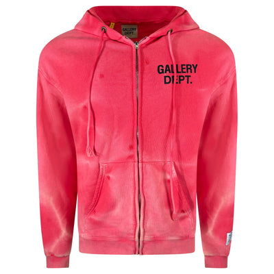 Gallery Dept Pink Zip Hoodie - Medium (Fits M / L) | Pre-Owned