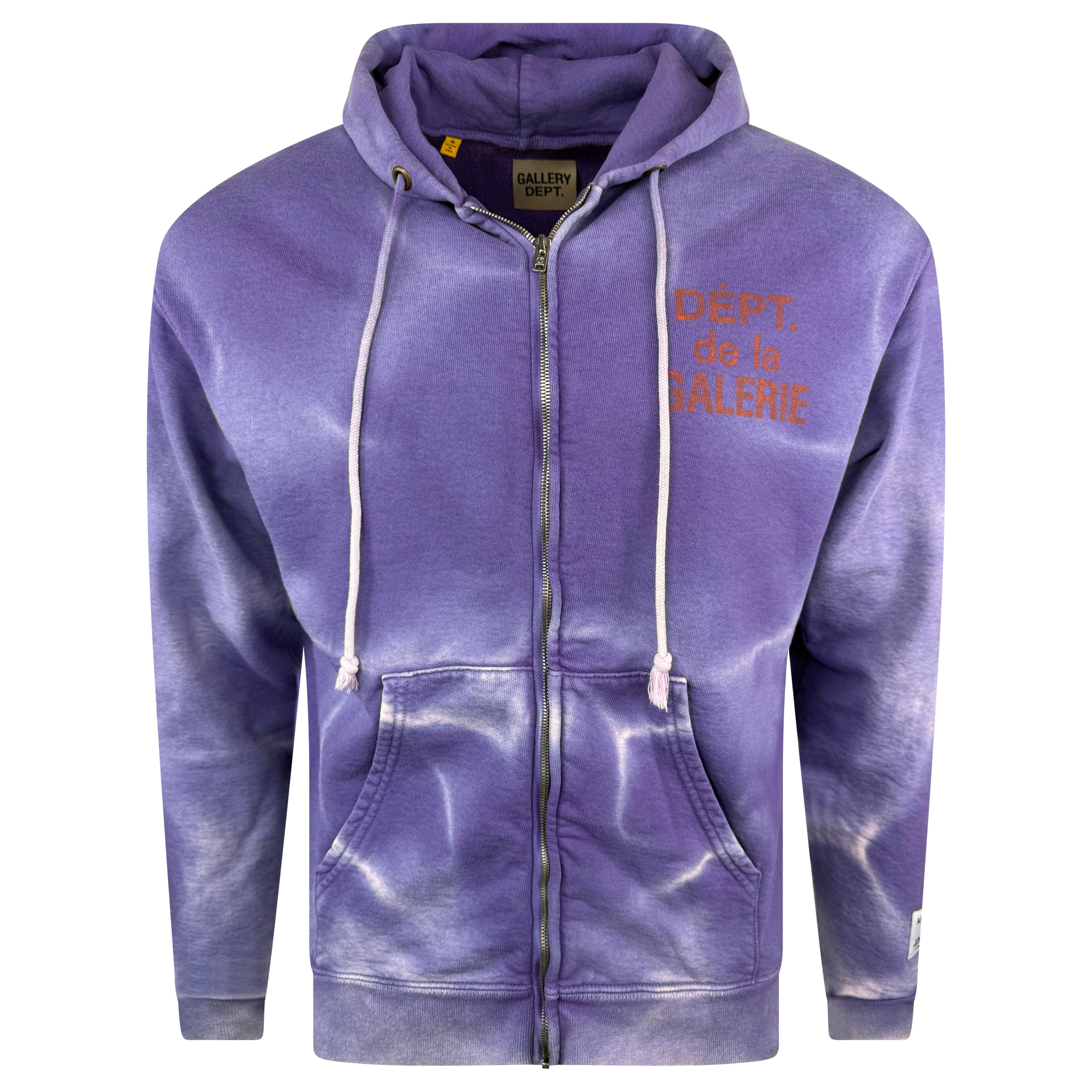 GALLERY DEPT PURPLE ZIP HOODIE - SMALL (Fits M) - Affluent ArchivesUsed HIGH END DESIGNER CLOTHING