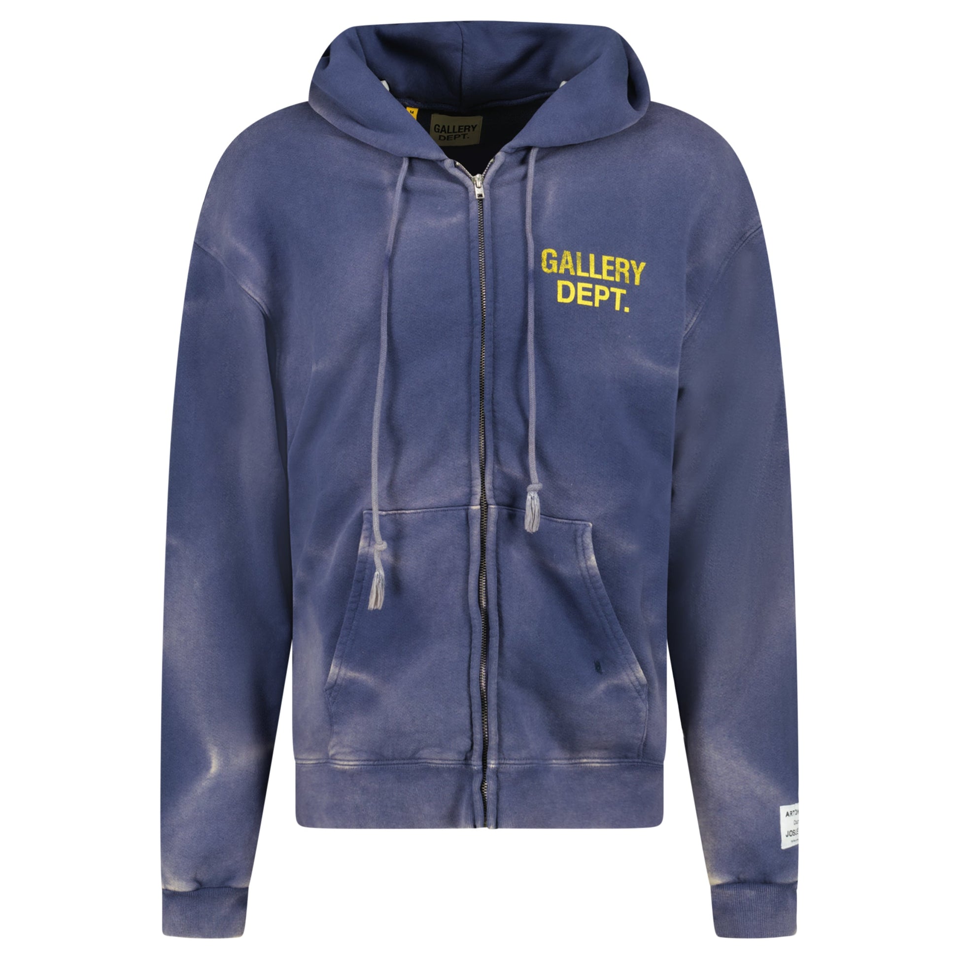 GALLERY DEPT ZIP HOODIE NAVY - MEDIUM (Fits L) - Affluent ArchivesUsed HIGH END DESIGNER CLOTHING