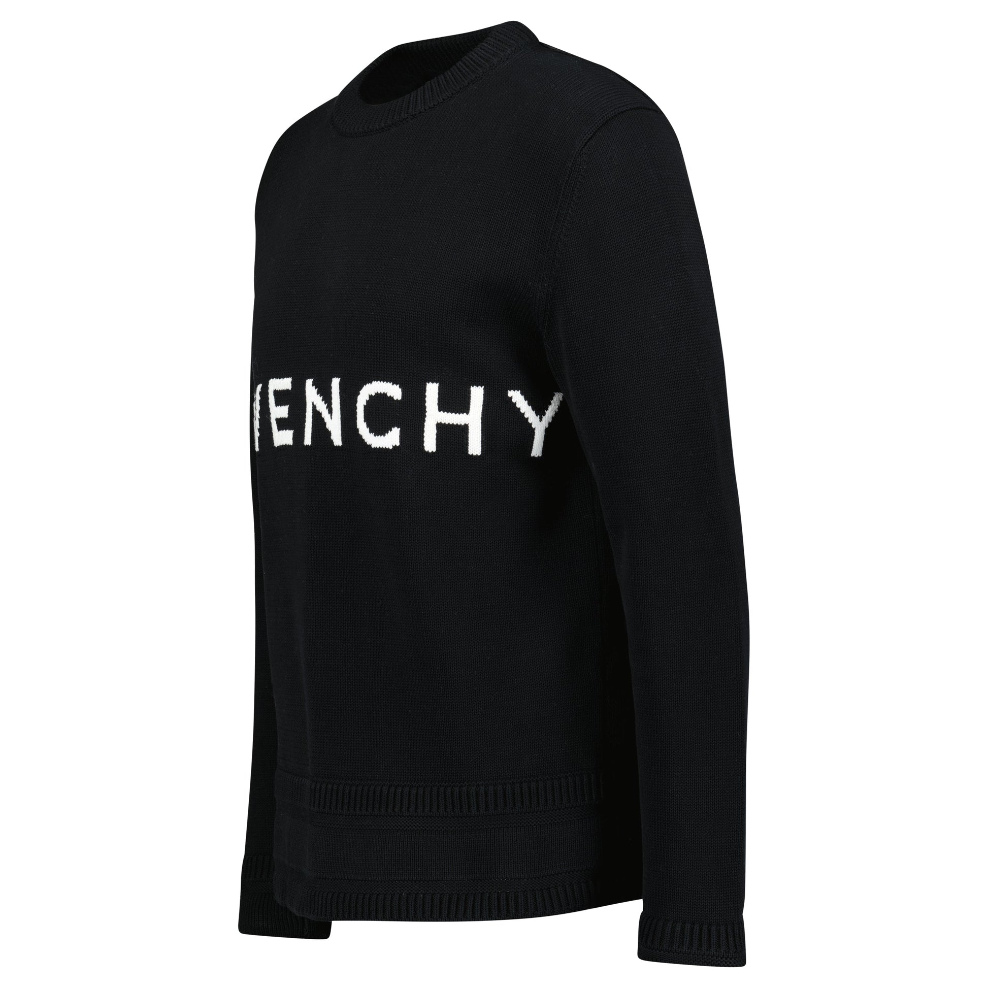 GIVENCHY BLACK KNITTED SWEATSHIRT - LARGE (Fits XL) - Affluent ArchivesUsed HIGH END DESIGNER CLOTHING