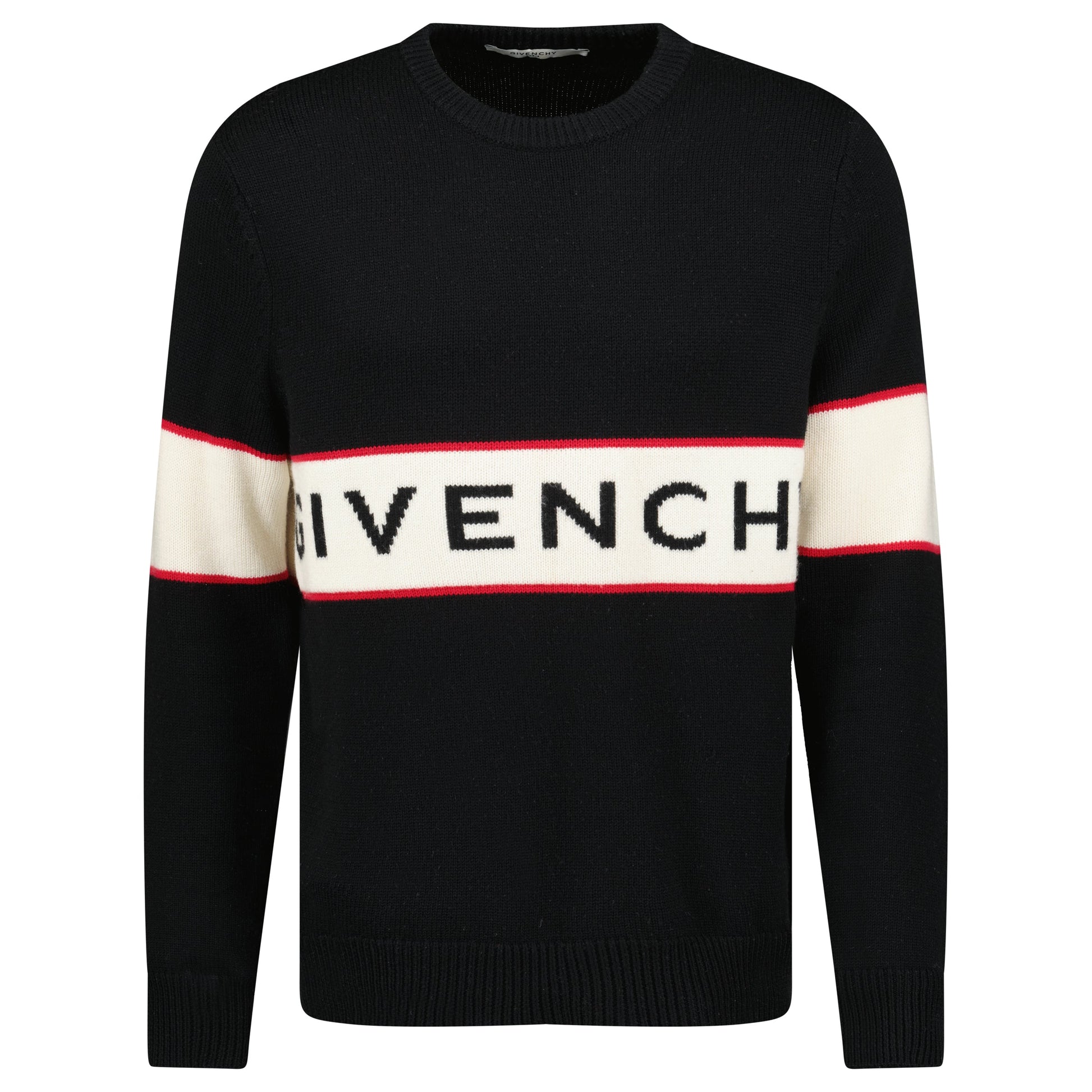 GIVENCHY BLACK KNITTED SWEATSHIRT - LARGE (Fits XL) - Affluent ArchivesUsed HIGH END DESIGNER CLOTHING