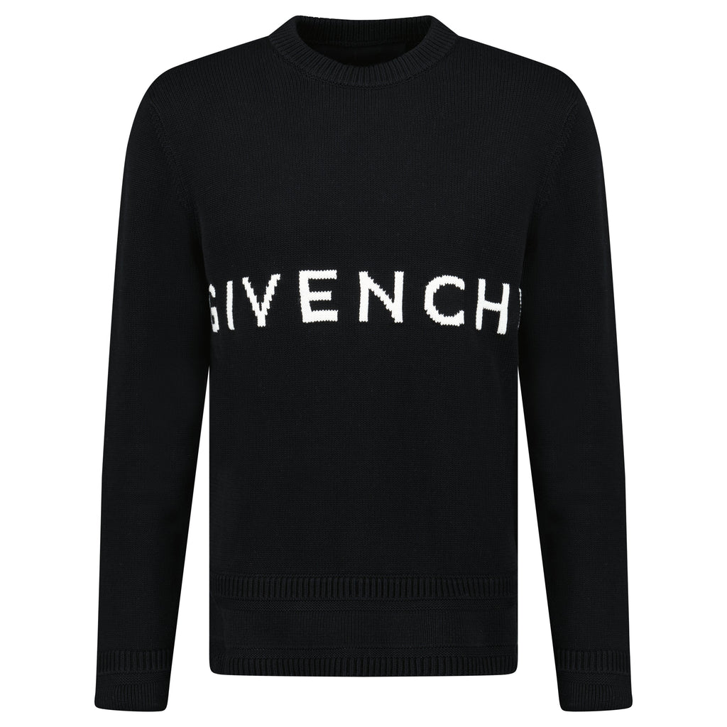 GIVENCHY BLACK KNITTED SWEATSHIRT - LARGE (Fits XL) - Affluent ArchivesUsed HIGH END DESIGNER CLOTHING