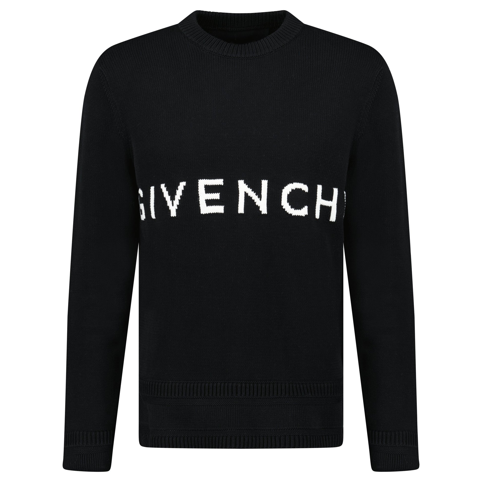 GIVENCHY BLACK KNITTED SWEATSHIRT - LARGE (Fits XL) - Affluent ArchivesUsed HIGH END DESIGNER CLOTHING