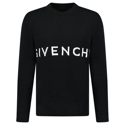 GIVENCHY BLACK KNITTED SWEATSHIRT - LARGE (Fits XL) - Affluent ArchivesUsed HIGH END DESIGNER CLOTHING