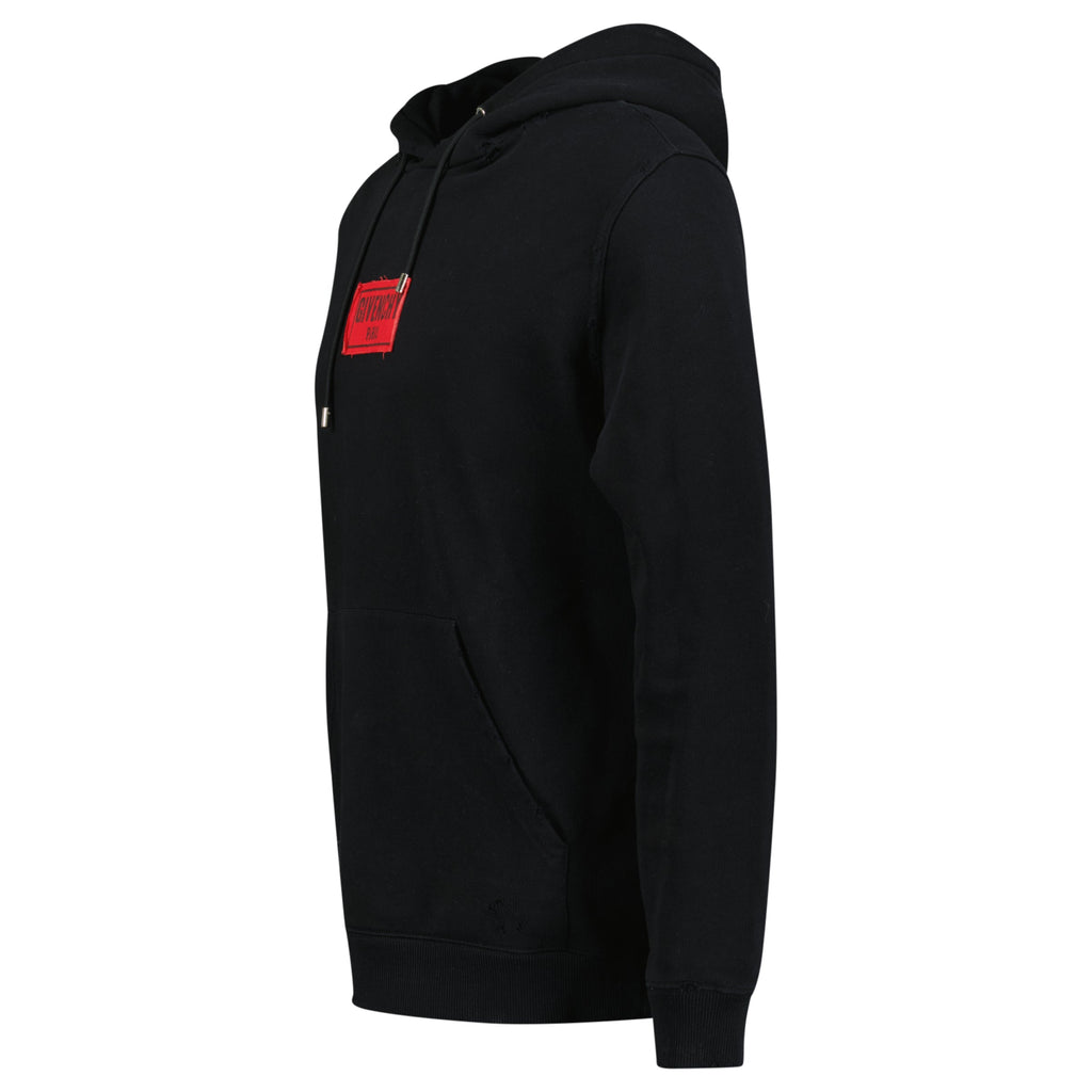 GIVENCHY BLACK LOGO HOODIE - SMALL (Fits Medium) - Affluent ArchivesUsed HIGH END DESIGNER CLOTHING