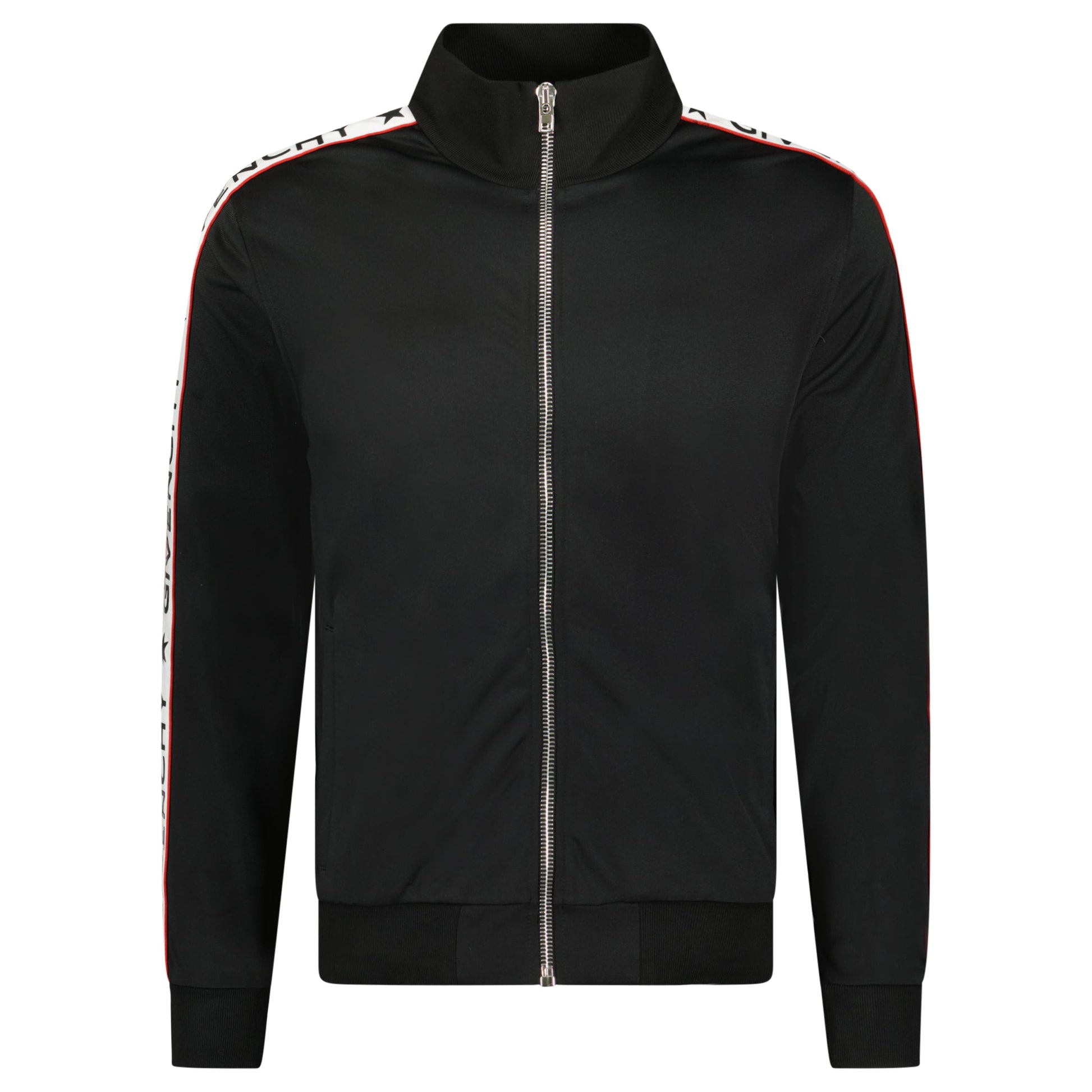 GIVENCHY BLACK TRACK JACKET - MEDIUM (NEW WITHOUTS TAGS) - Affluent ArchivesUsed HIGH END DESIGNER CLOTHING