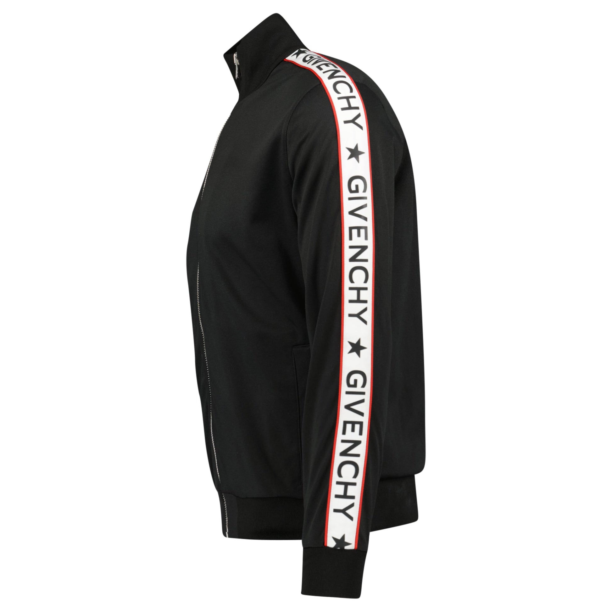 GIVENCHY BLACK TRACK JACKET - MEDIUM (NEW WITHOUTS TAGS) - Affluent ArchivesUsed HIGH END DESIGNER CLOTHING