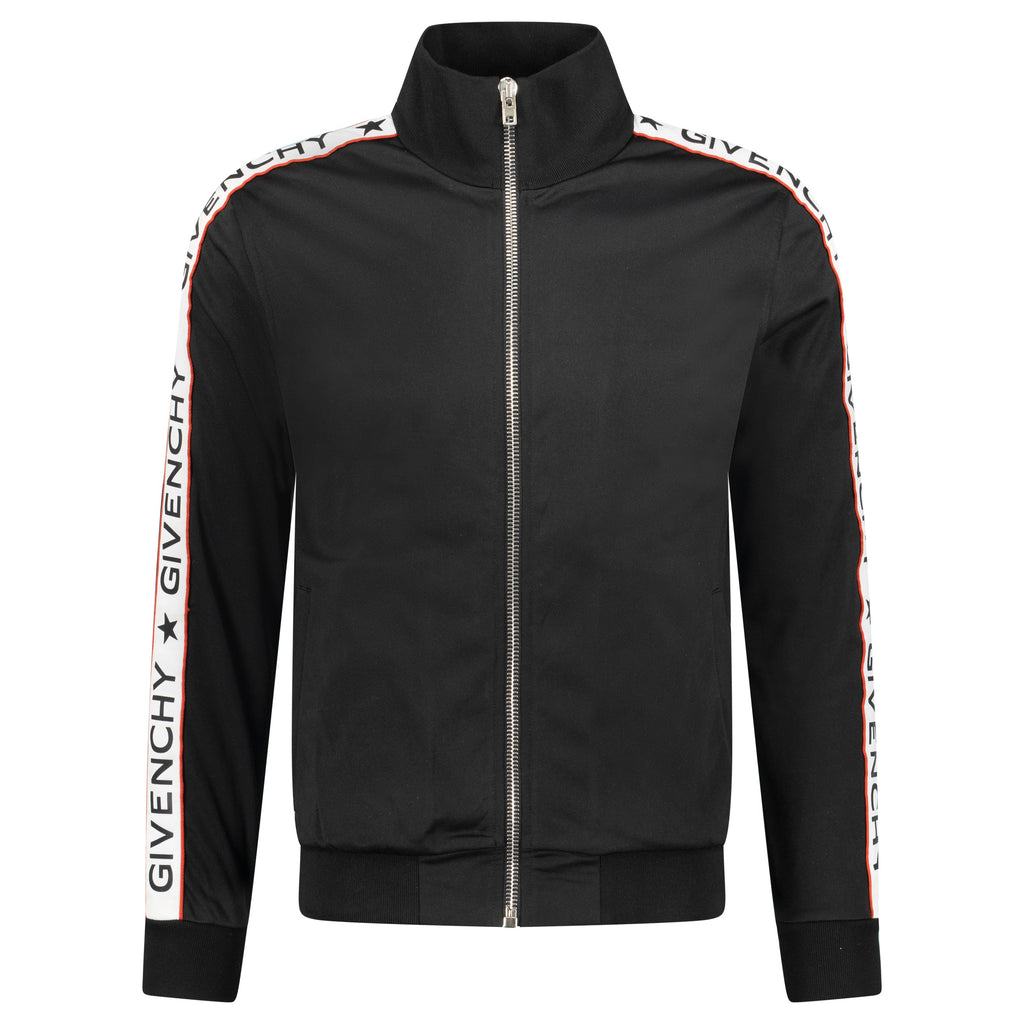 GIVENCHY BLACK TRACK JACKET - SMALL - Affluent ArchivesUsed HIGH END DESIGNER CLOTHING