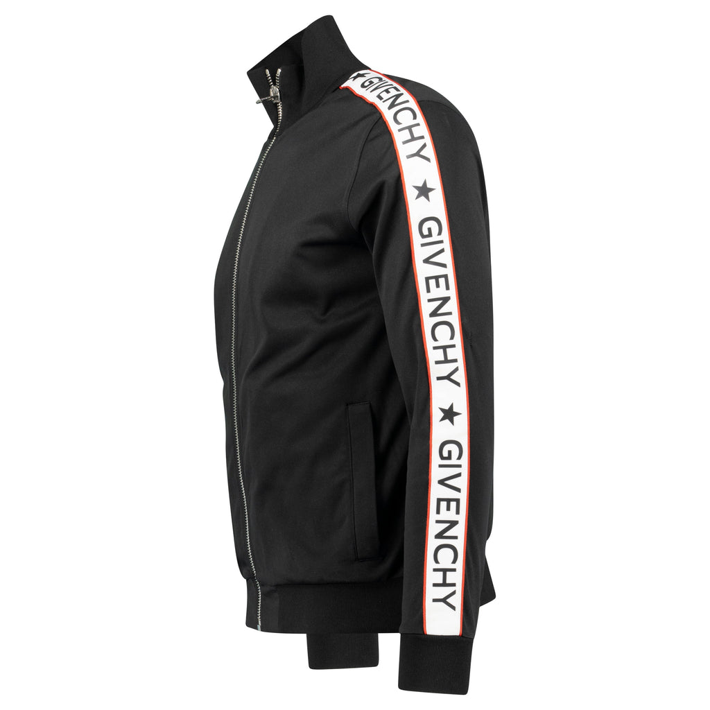 GIVENCHY BLACK TRACK JACKET - SMALL - Affluent ArchivesUsed HIGH END DESIGNER CLOTHING
