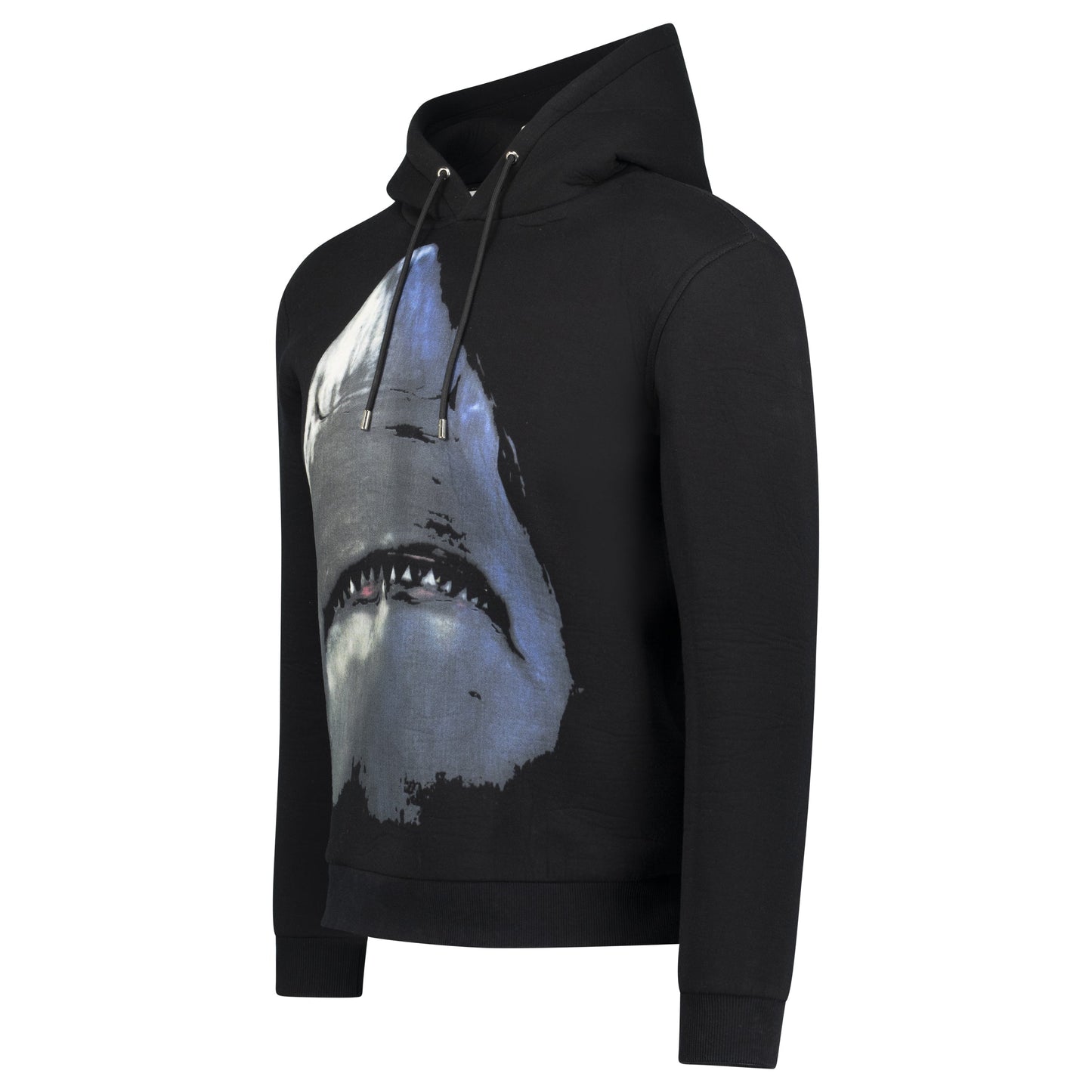 GIVENCHY BLACK WHITE SHARK HOODIE - SMALL - Affluent ArchivesUsed HIGH END DESIGNER CLOTHING