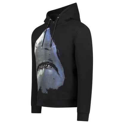 GIVENCHY BLACK WHITE SHARK HOODIE - SMALL - Affluent ArchivesUsed HIGH END DESIGNER CLOTHING